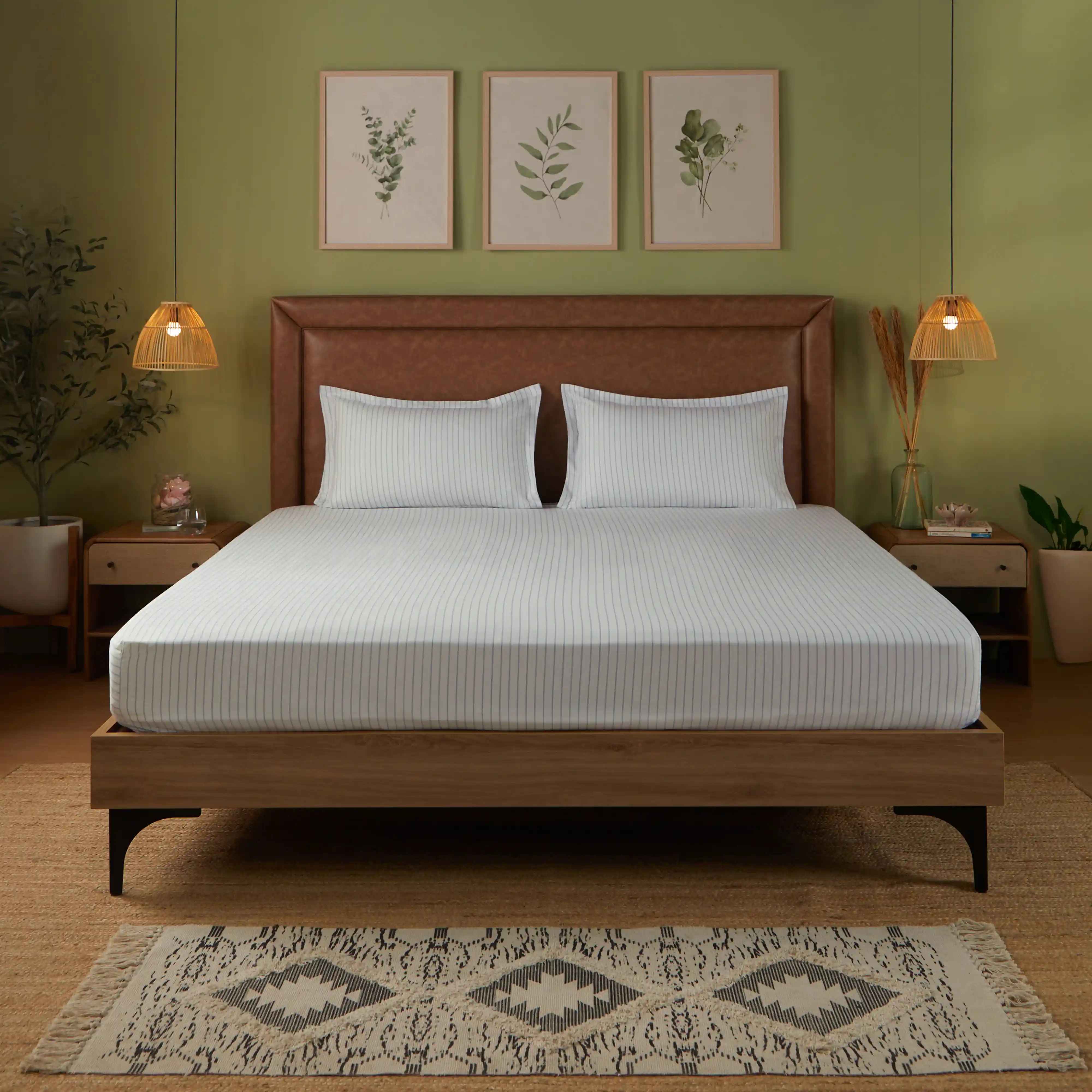 Bloomshire Classic | Everyday Charm Printed Cotton Bedsheet Set-Blue - Image 12