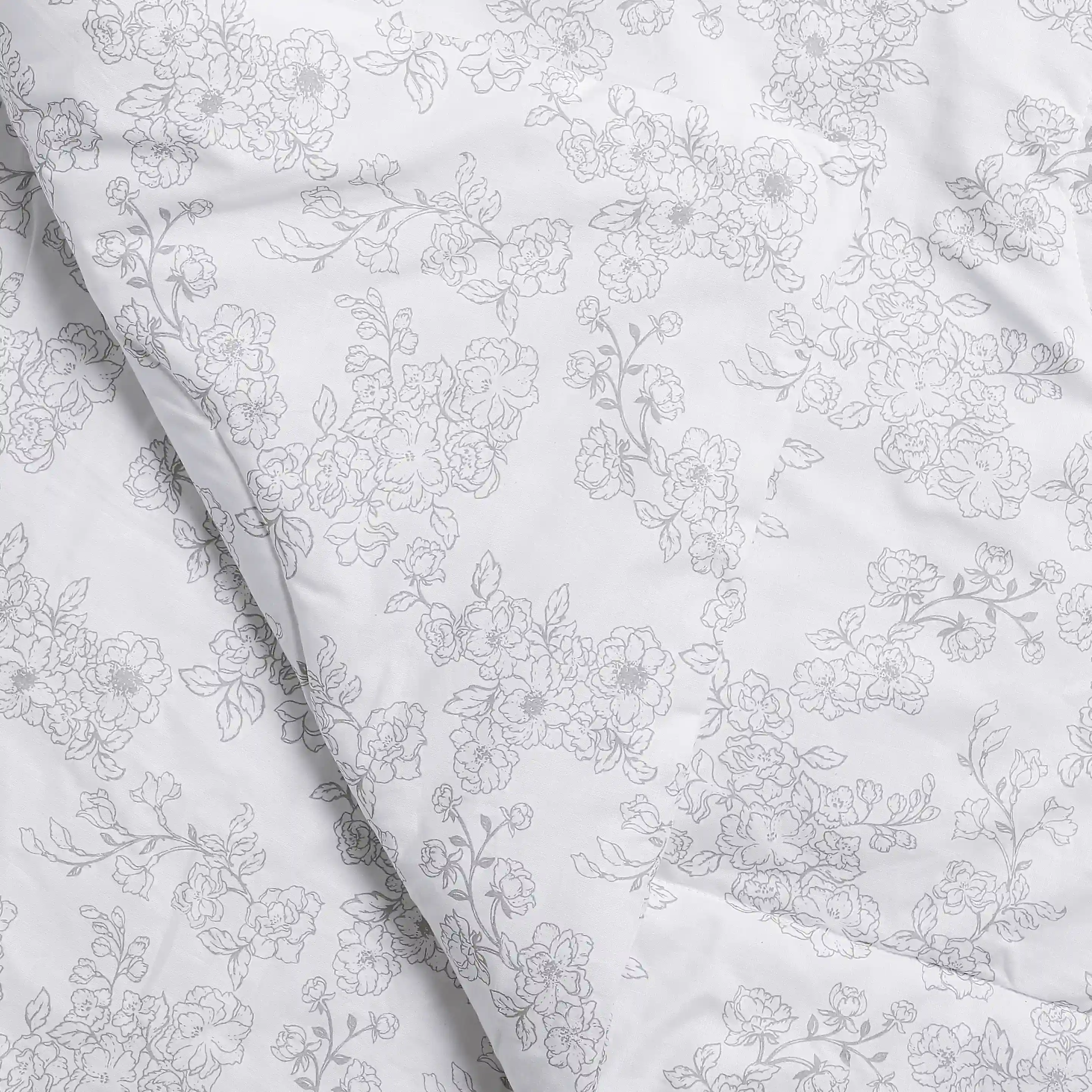 Bloomshire Classic | Everyday Charm Printed 120GSM Reversible Comforter-Grey - Image 5