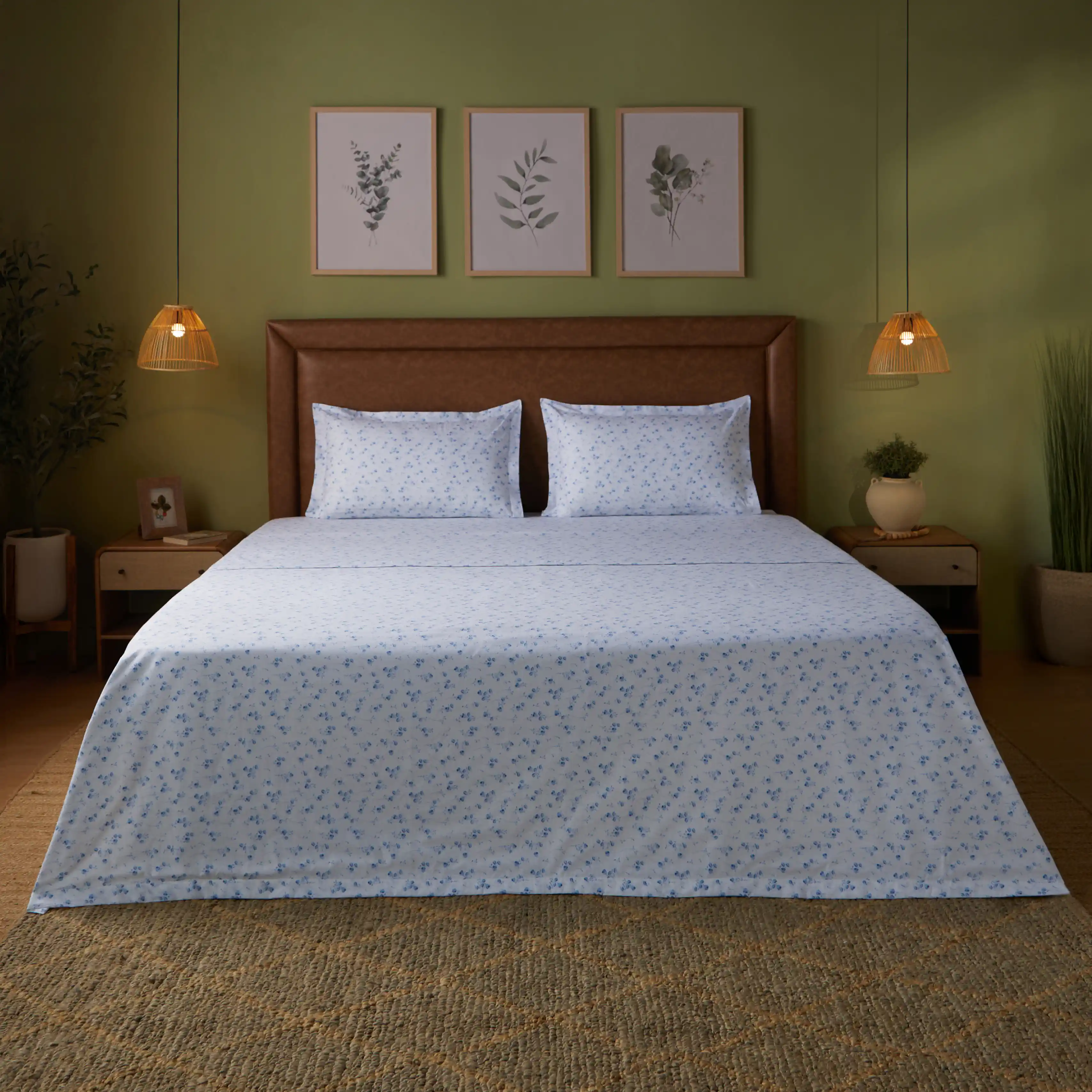 Bloomshire Classic | Everyday Charm Printed Reversible Dohar with Super Soft Flannel Layering-Blue - Image 41