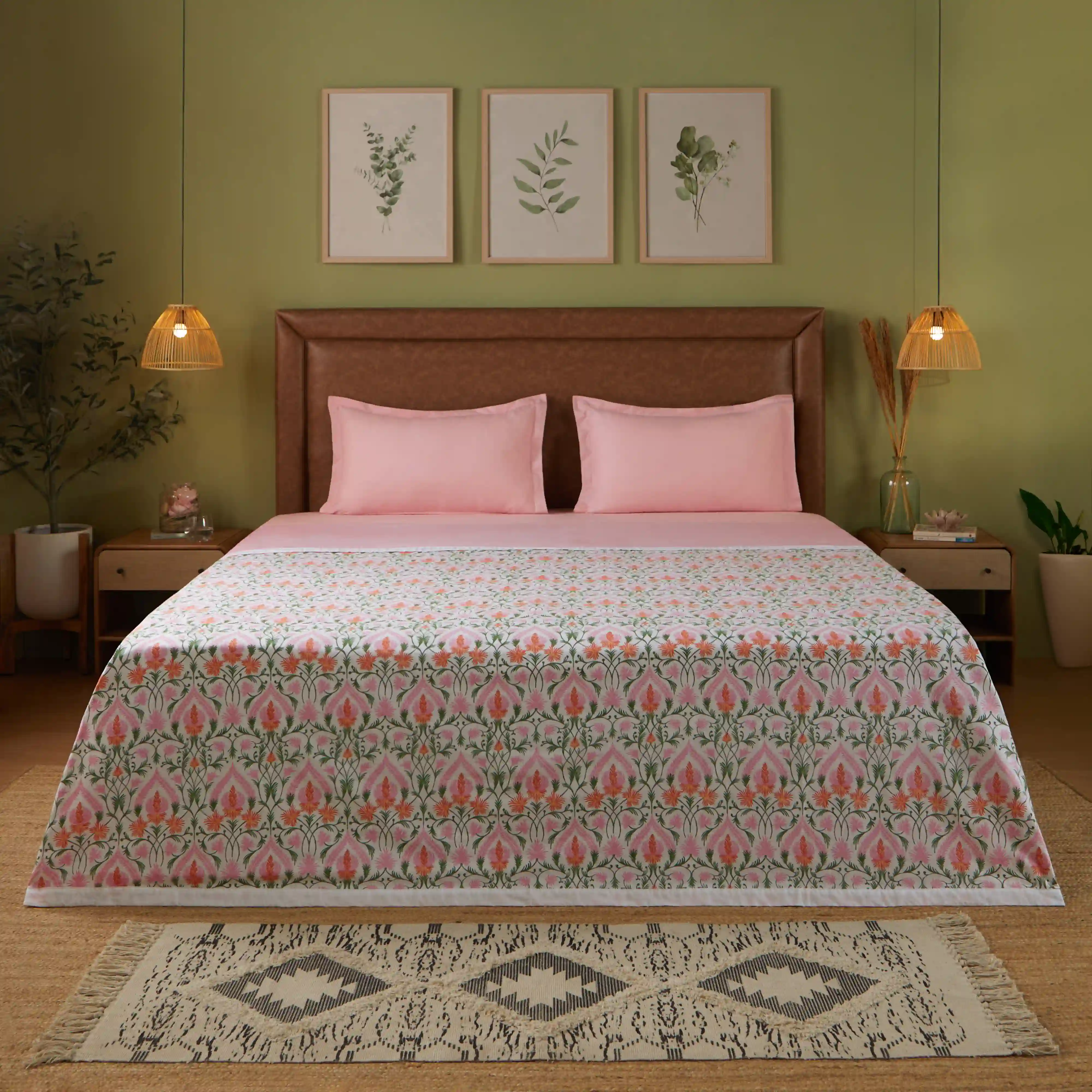 Bloomshire Classic | Everyday Charm Printed Reversible Dohar with Super Soft Flannel Layering-Blue - Image 46