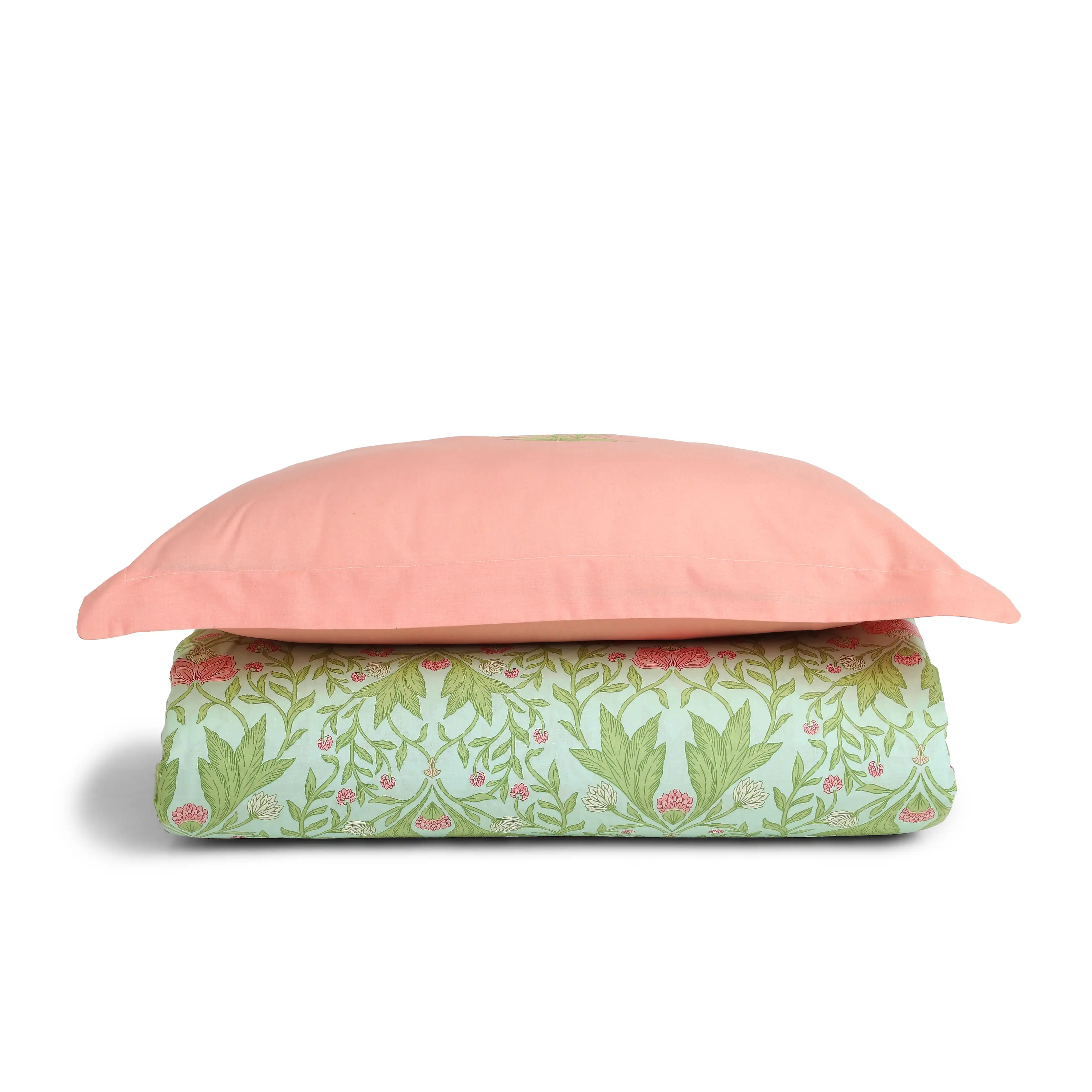 Chippa Lane | Contemporary Indian Print Design Cotton Bedsheet Set-Sage Mint - Image 4
