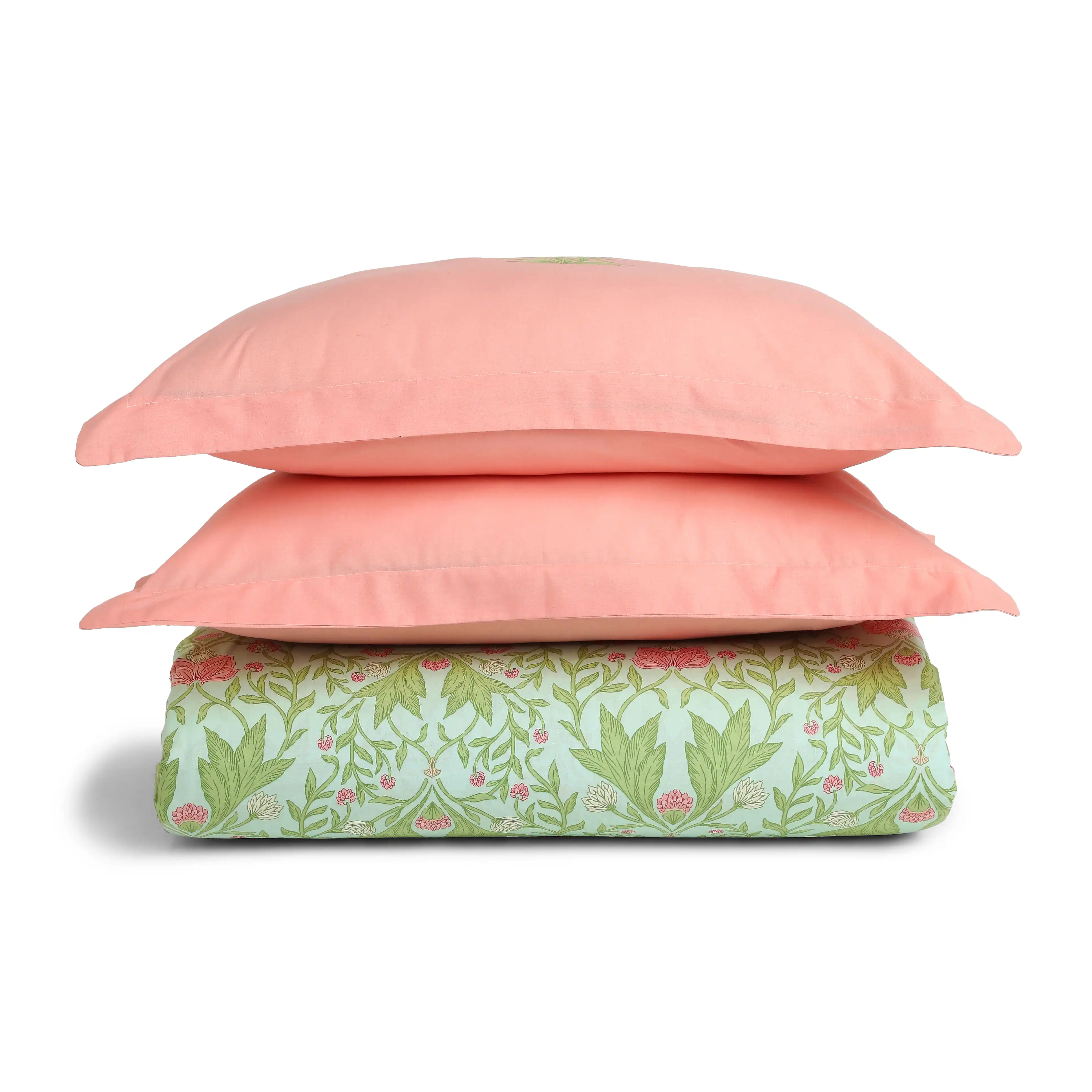 Chippa Lane | Contemporary Indian Print Design Cotton Bedsheet Set-Sage Mint - Image 9
