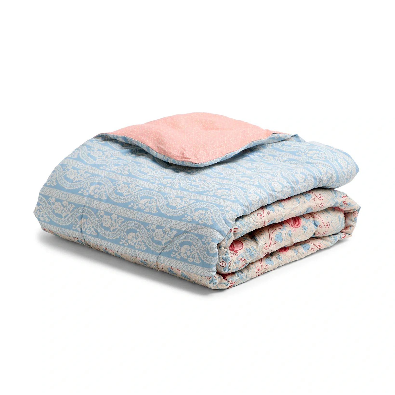 Chippa Lane | Contemporary Indian Print Design 120GSM Reversible Comforter-Light Blue - Image 4