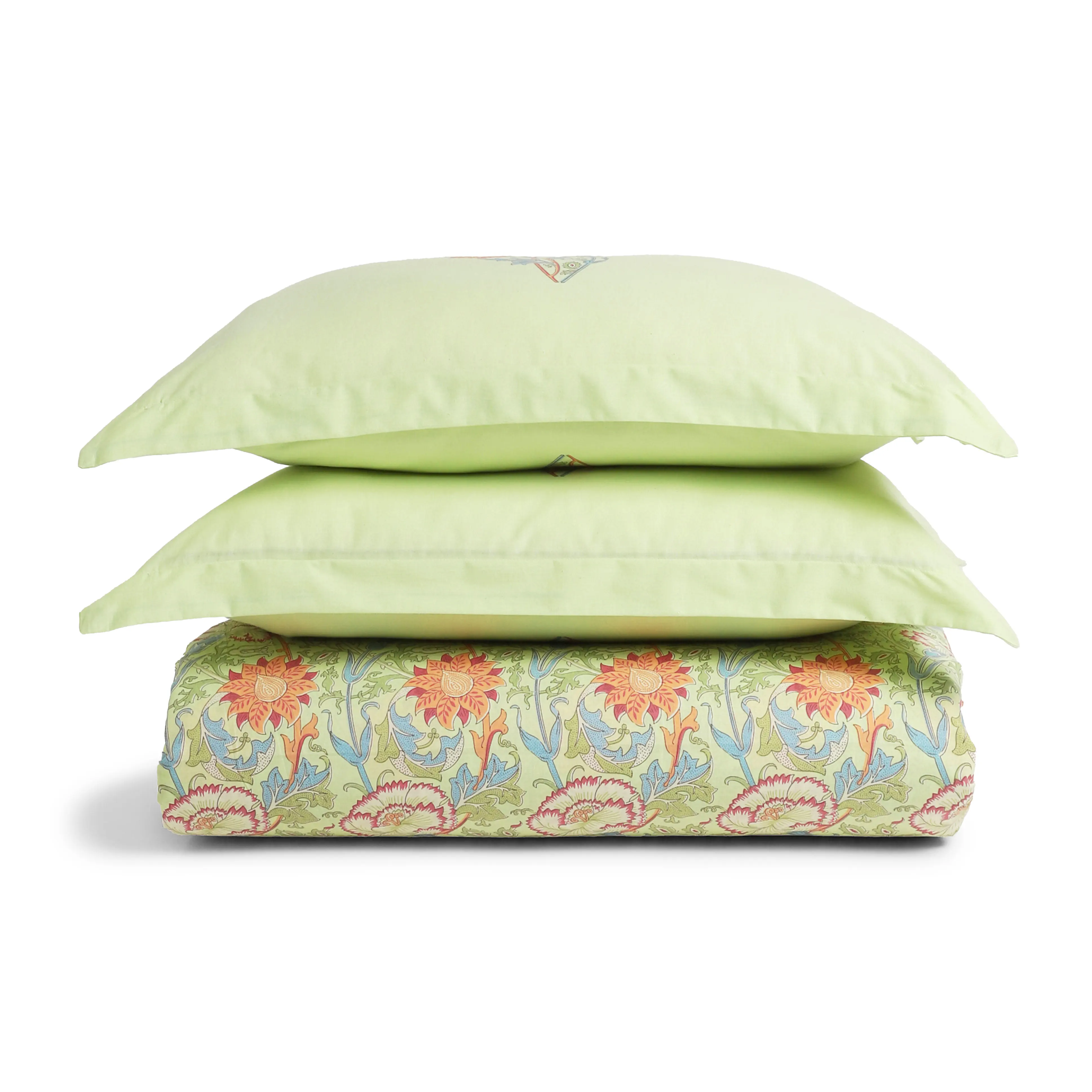 Chippa Lane | Contemporary Indian Print Design Cotton Fitted Sheet Set-Green - Image 5