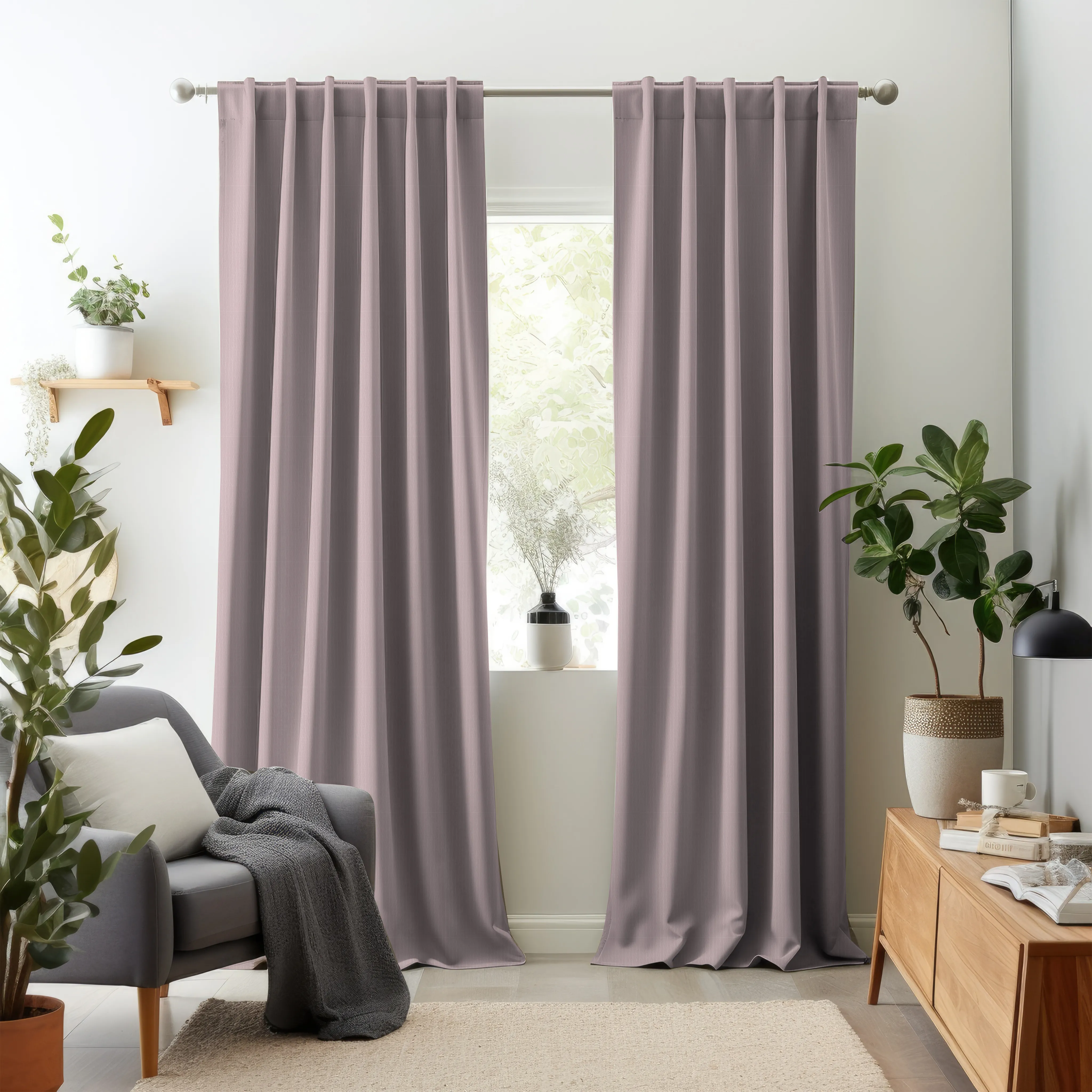 Cosmic Charm Edition 1 - Bark | Made to Order Light Filtering Curtains - Image 7