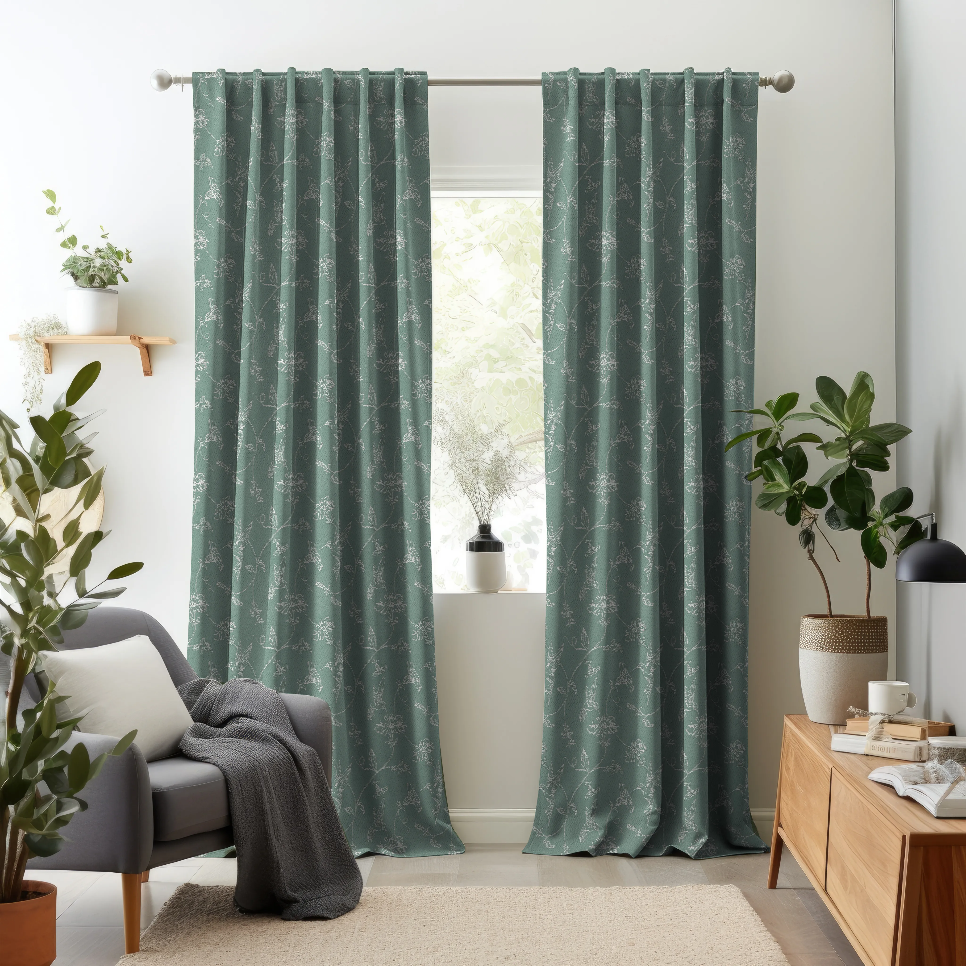 Cosmic Charm Edition 3 - Hummingbird | Made to Order Light Filtering Curtains - Image 4