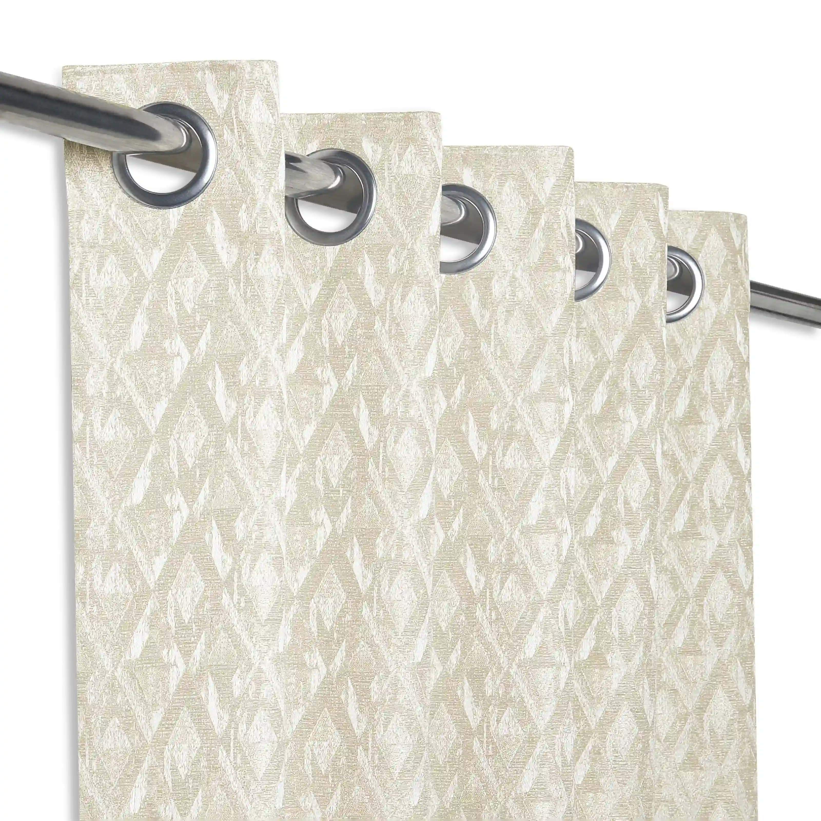 De Jacquard - Classic Set Of 2 Jacquard Readymade Curtains | Diamond Drift - Image 10