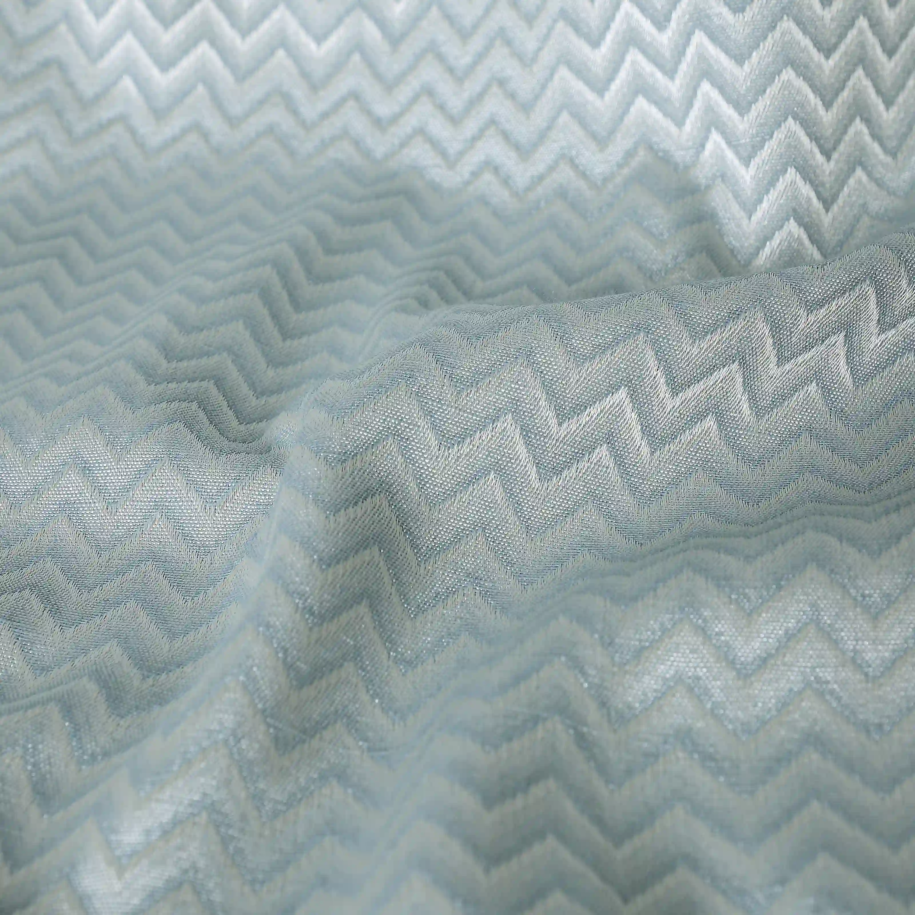 De Jacquard - Classic Set Of 2 Jacquard Readymade Curtains | Endless Chevron - Image 11