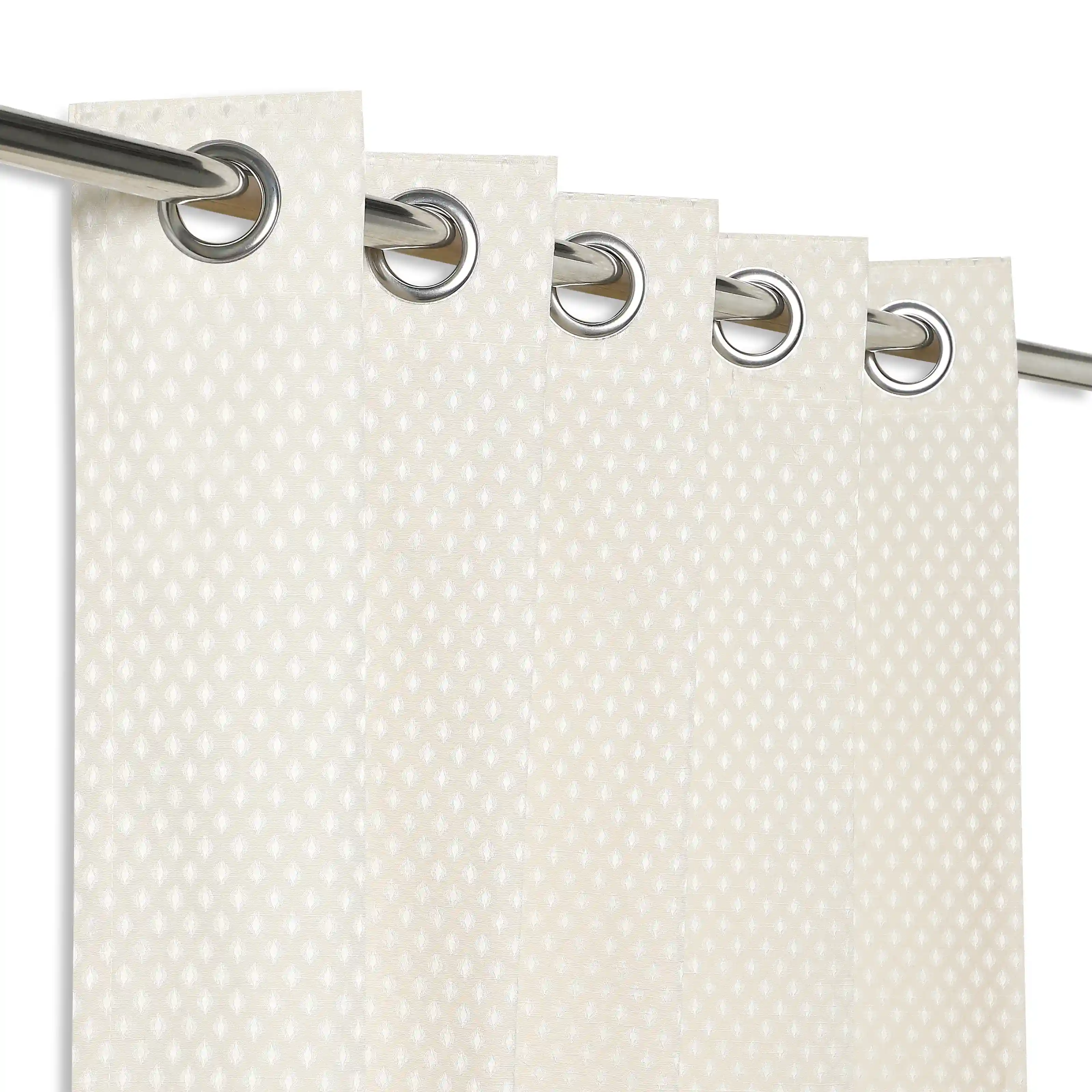 De Jacquard - Classic Set Of 2 Jacquard Readymade Curtains | Ethnic Wave - Image 10