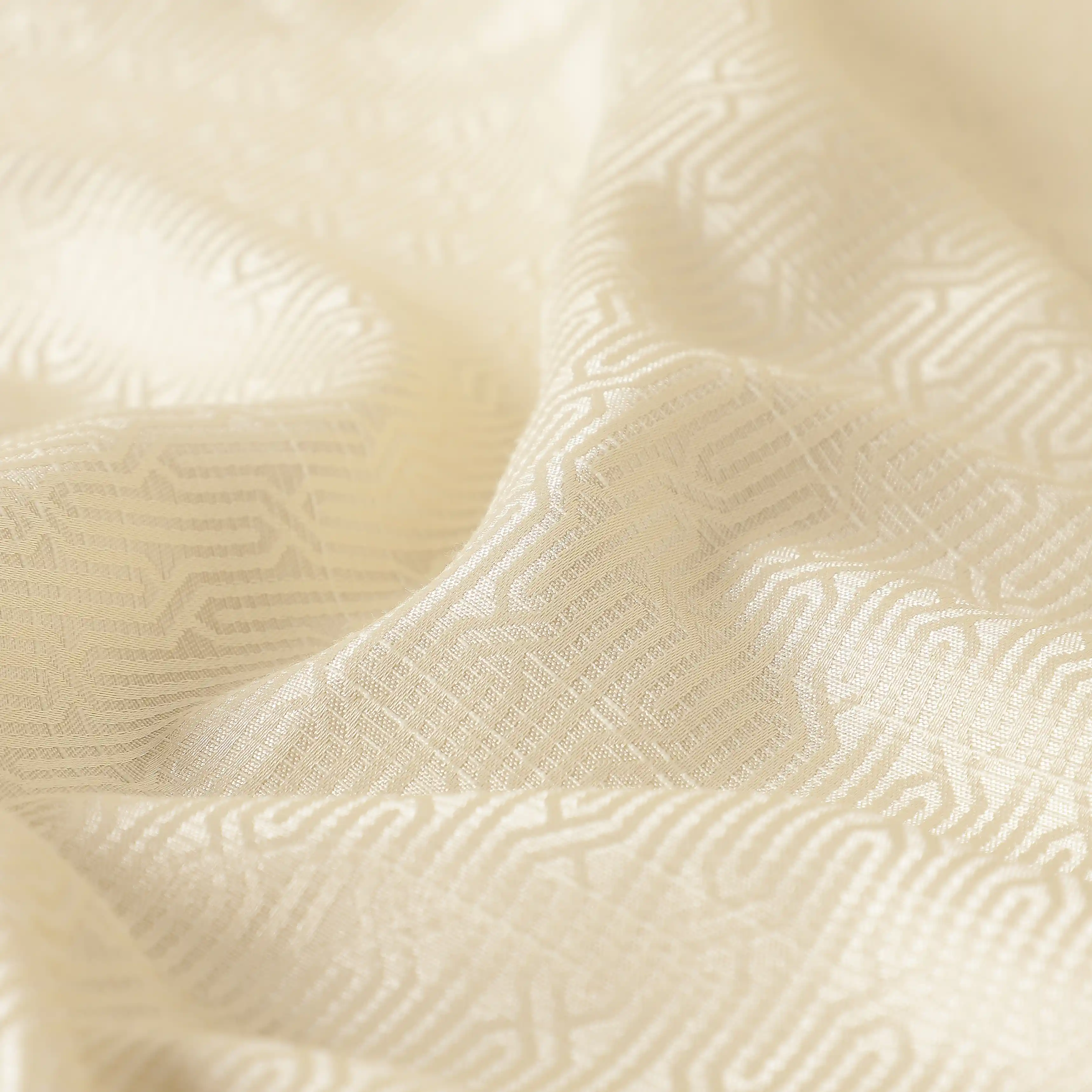 De Jacquard - Classic Set Of 2 Jacquard Readymade Curtains | Layered Lines - Image 15