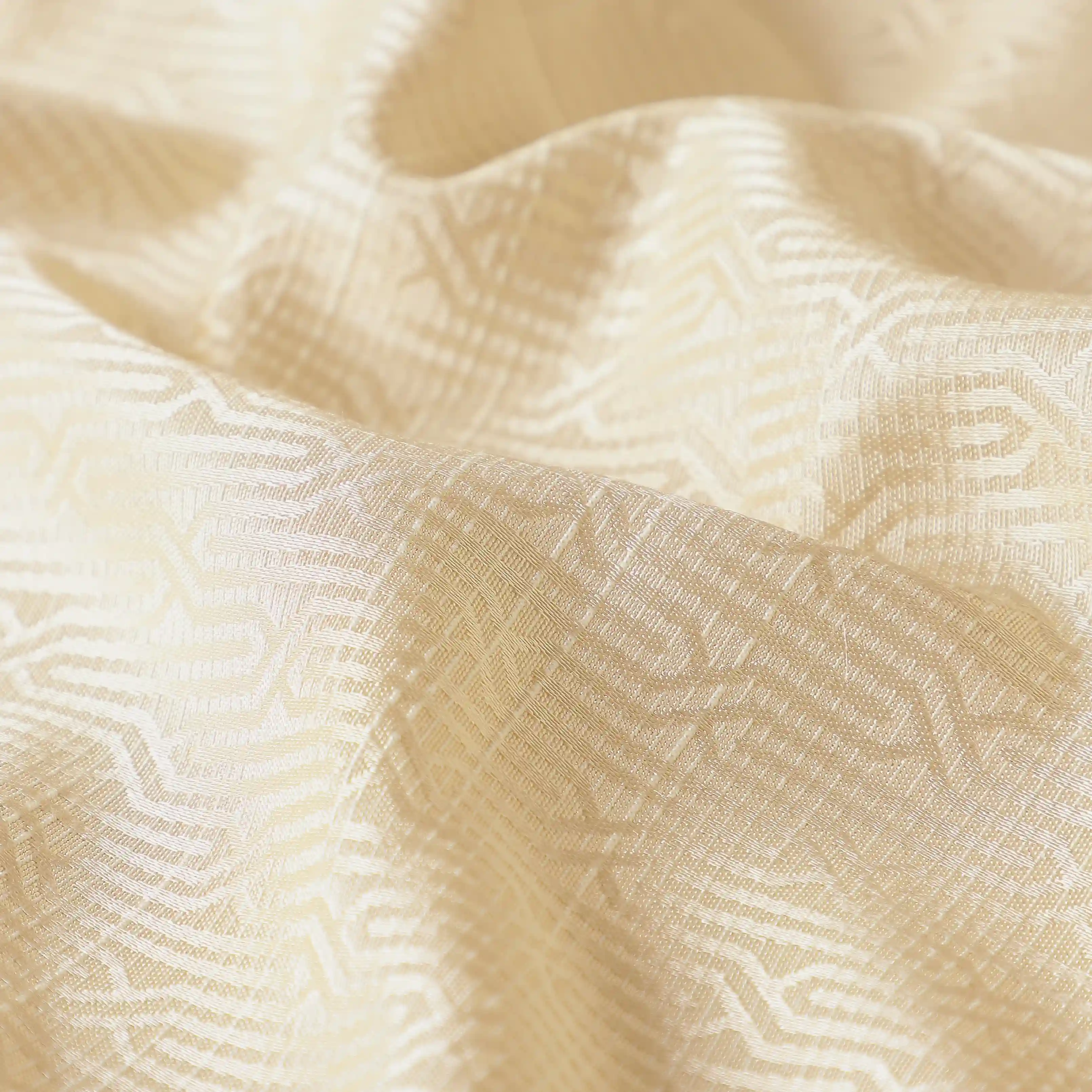 De Jacquard - Classic Set Of 2 Jacquard Readymade Curtains | Layered Lines - Image 19