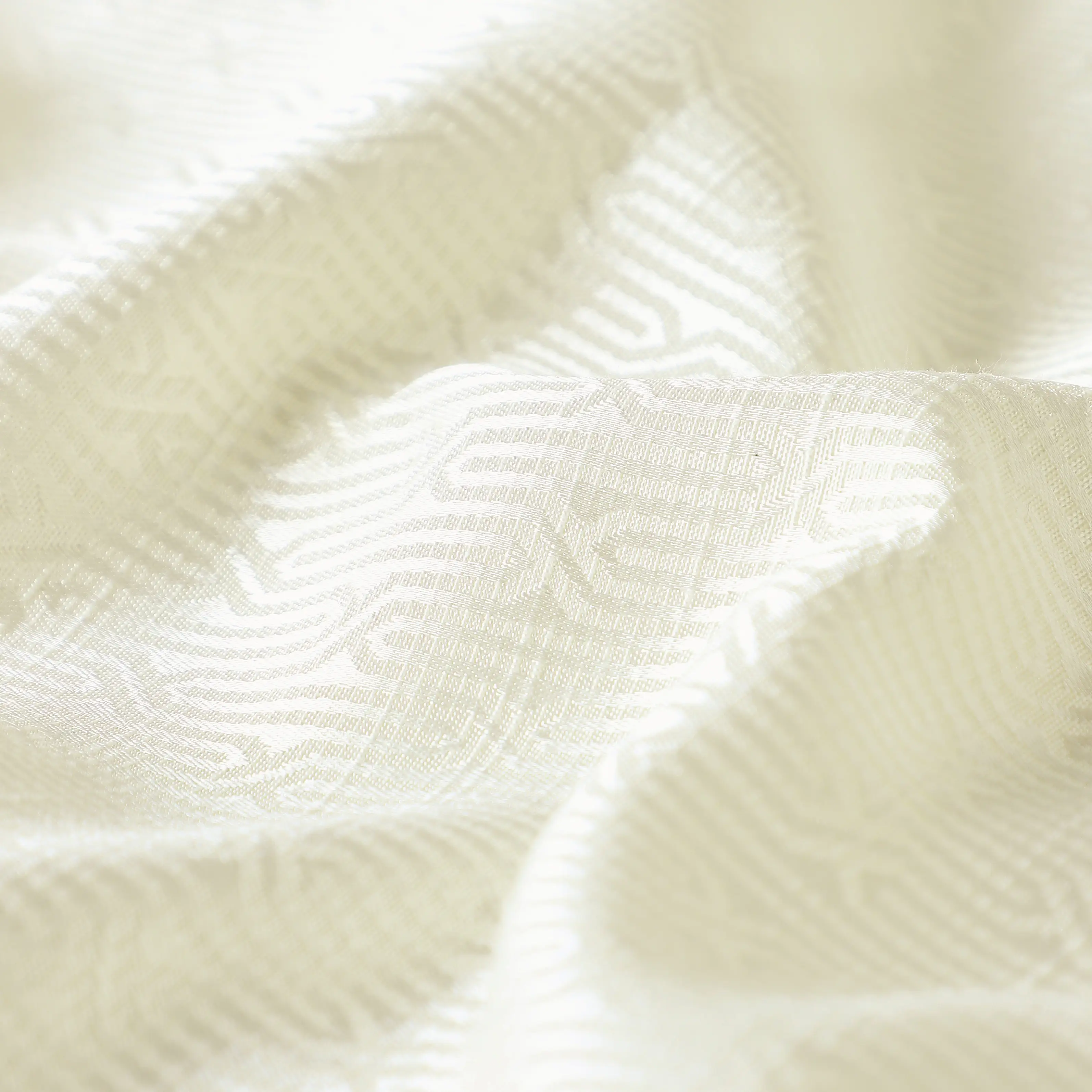 De Jacquard - Classic Set Of 2 Jacquard Readymade Curtains | Layered Lines - Image 7