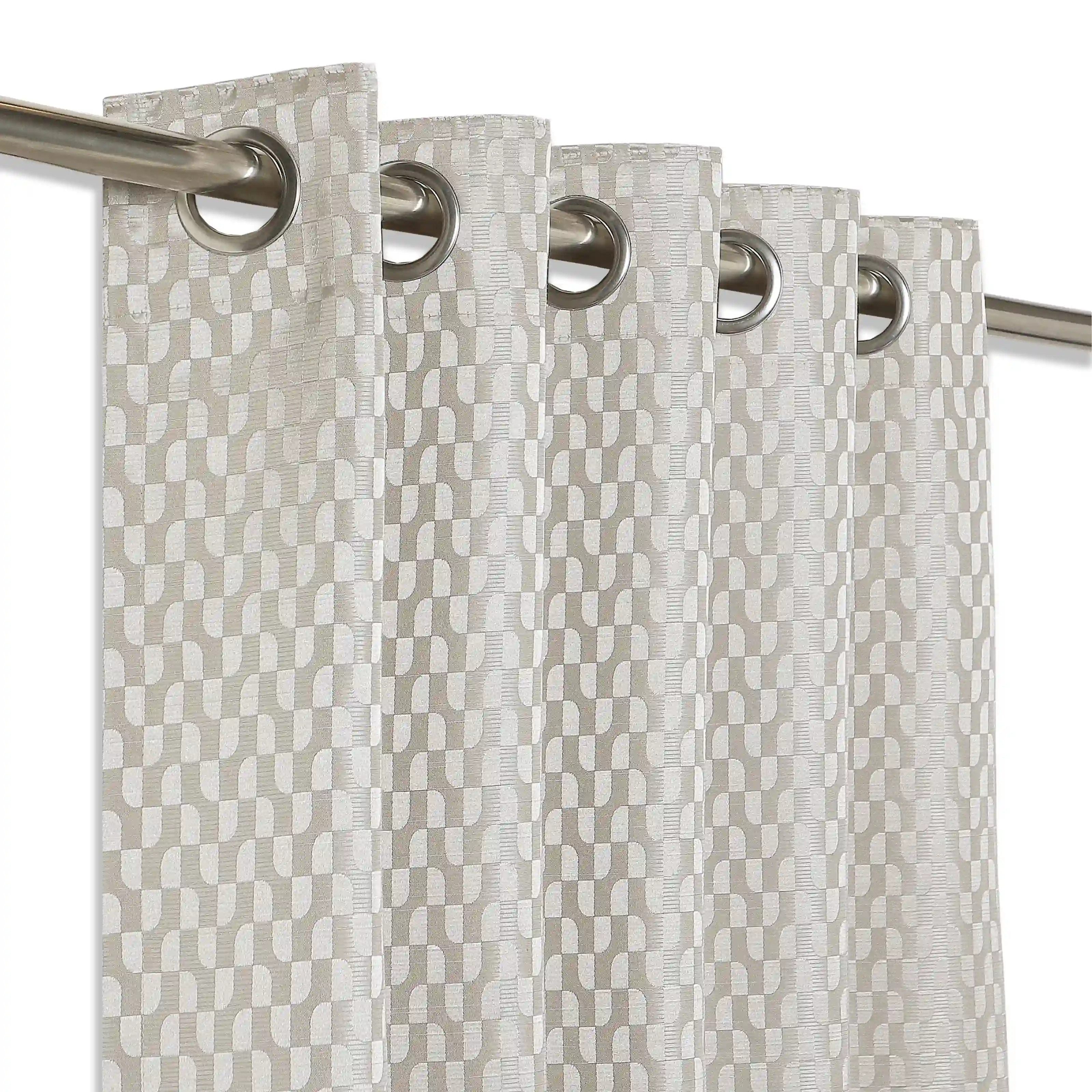 De Jacquard - Classic Set Of 2 Jacquard Readymade Curtains | Rolling Rhythm - Image 10