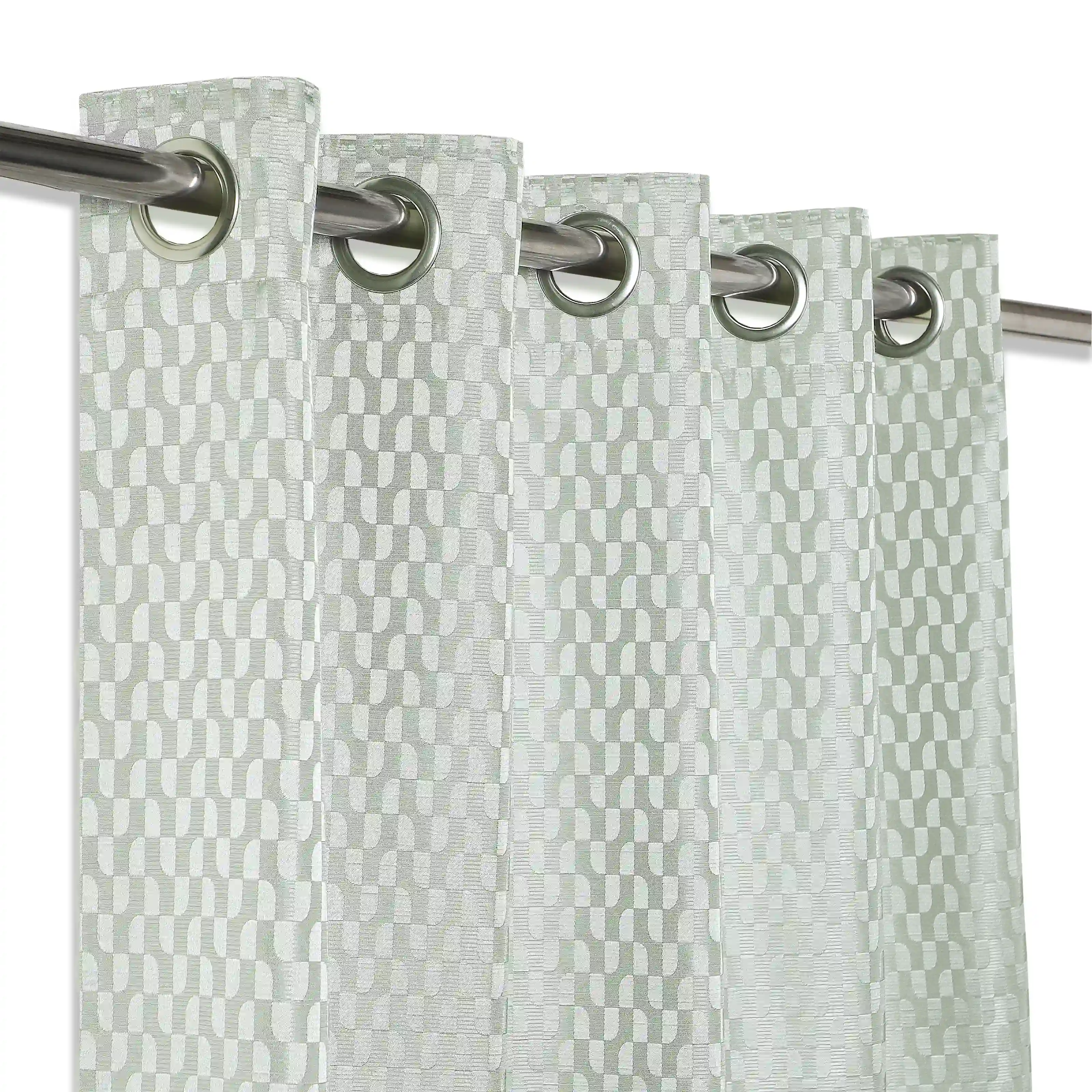De Jacquard - Classic Set Of 2 Jacquard Readymade Curtains | Rolling Rhythm - Image 14