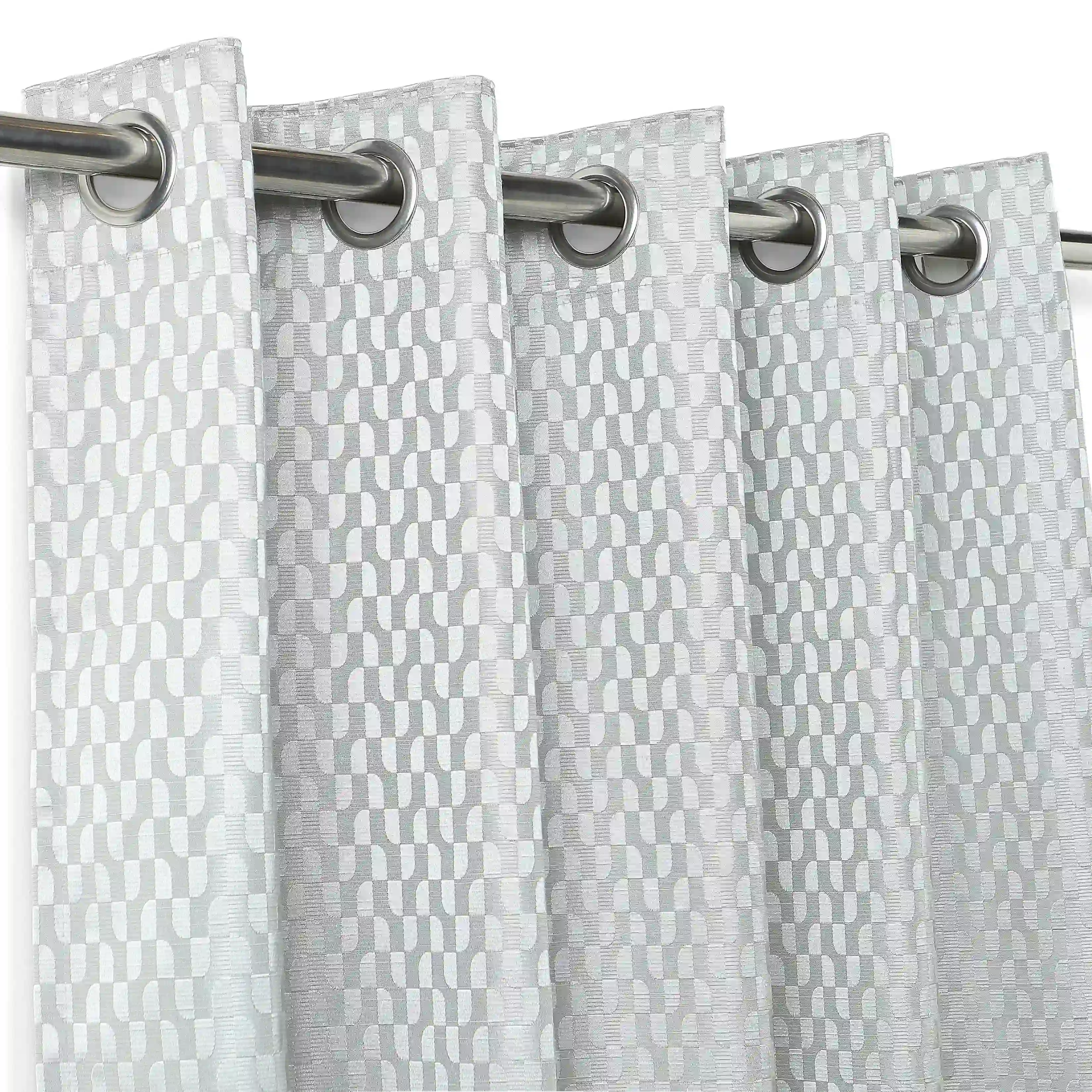 De Jacquard - Classic Set Of 2 Jacquard Readymade Curtains | Rolling Rhythm - Image 22