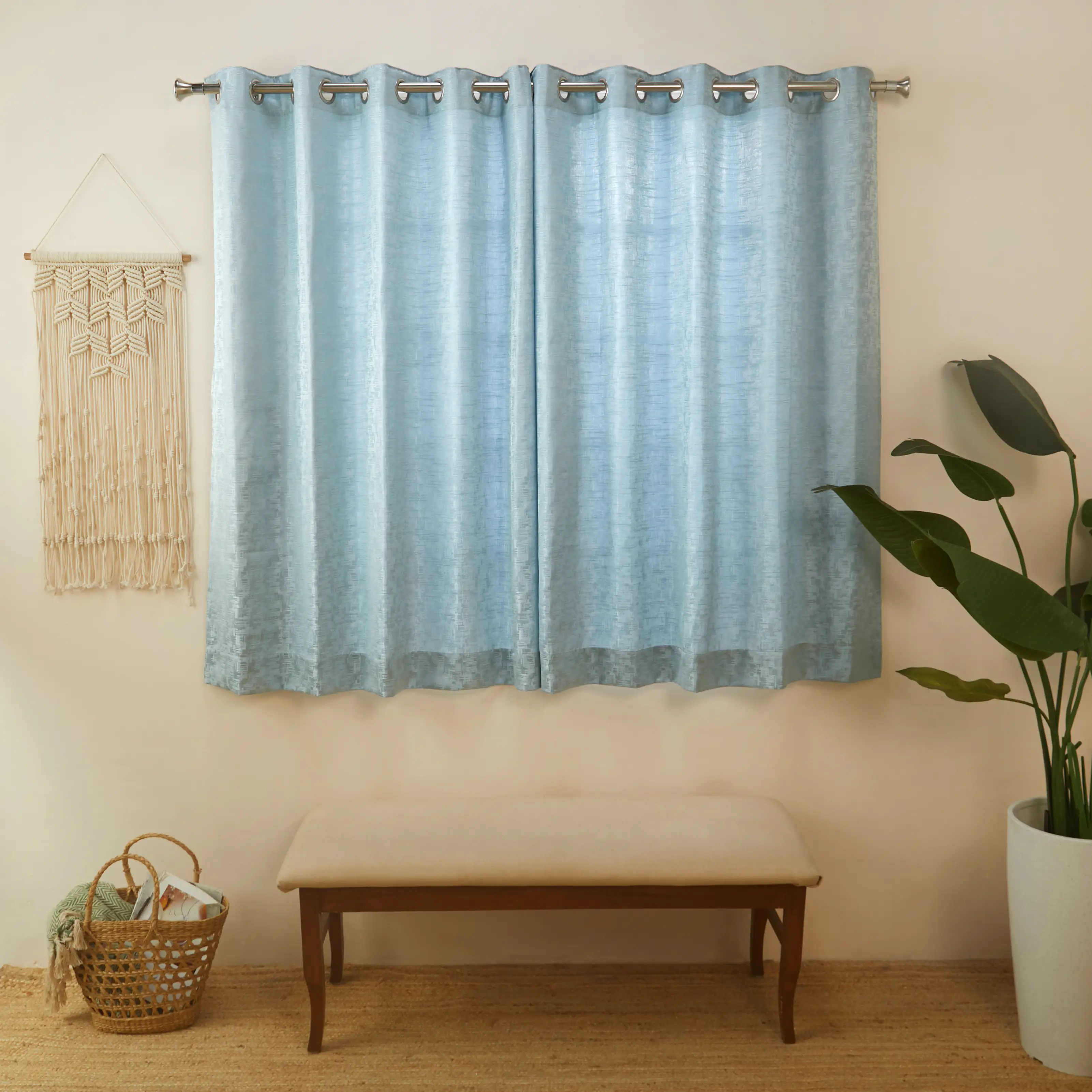 De Jacquard - Classic Set Of 2 Jacquard Readymade Curtains | Textured tales - Image 10