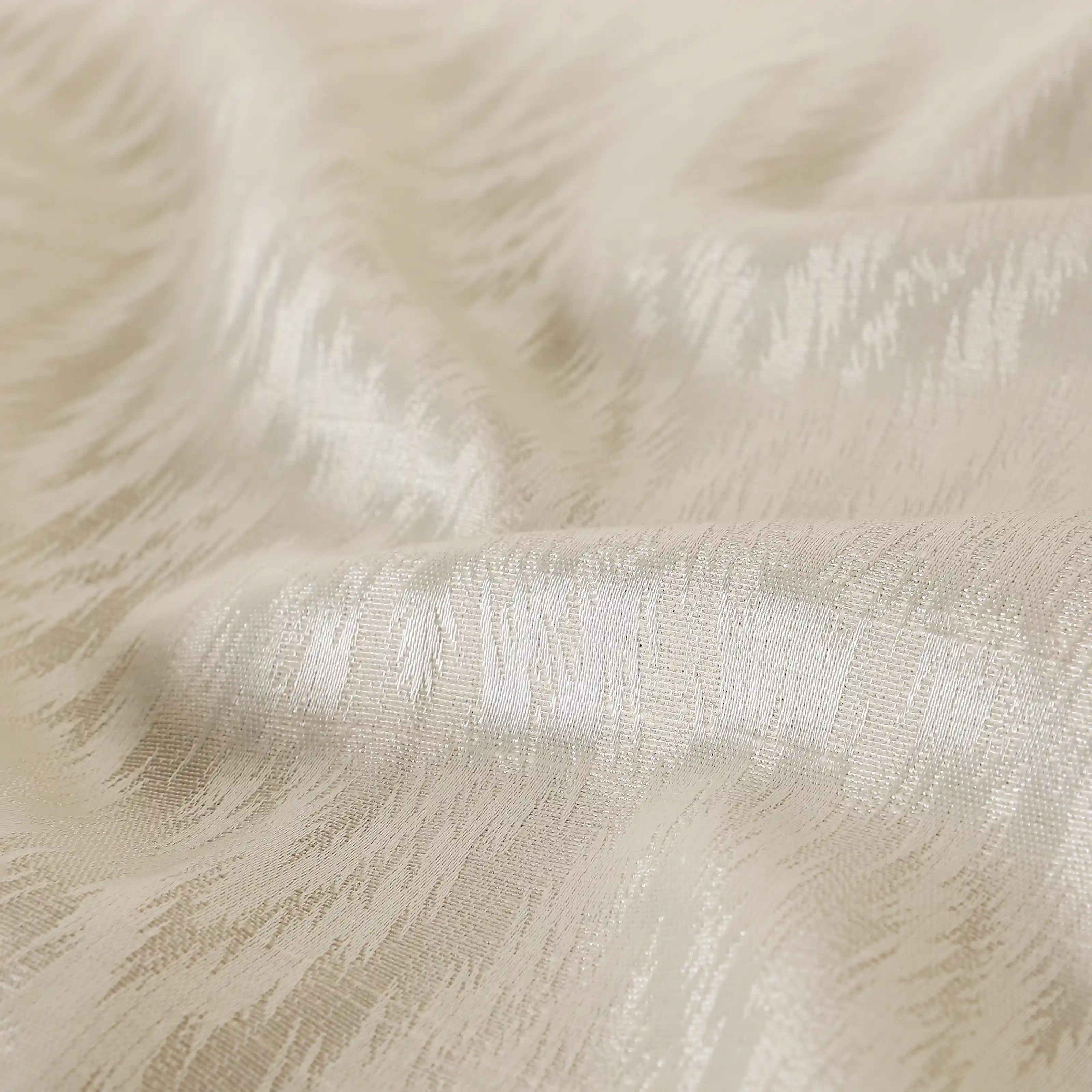 De Jacquard - Classic Set Of 2 Jacquard Readymade Curtains | Tidal Chevron - Image 3