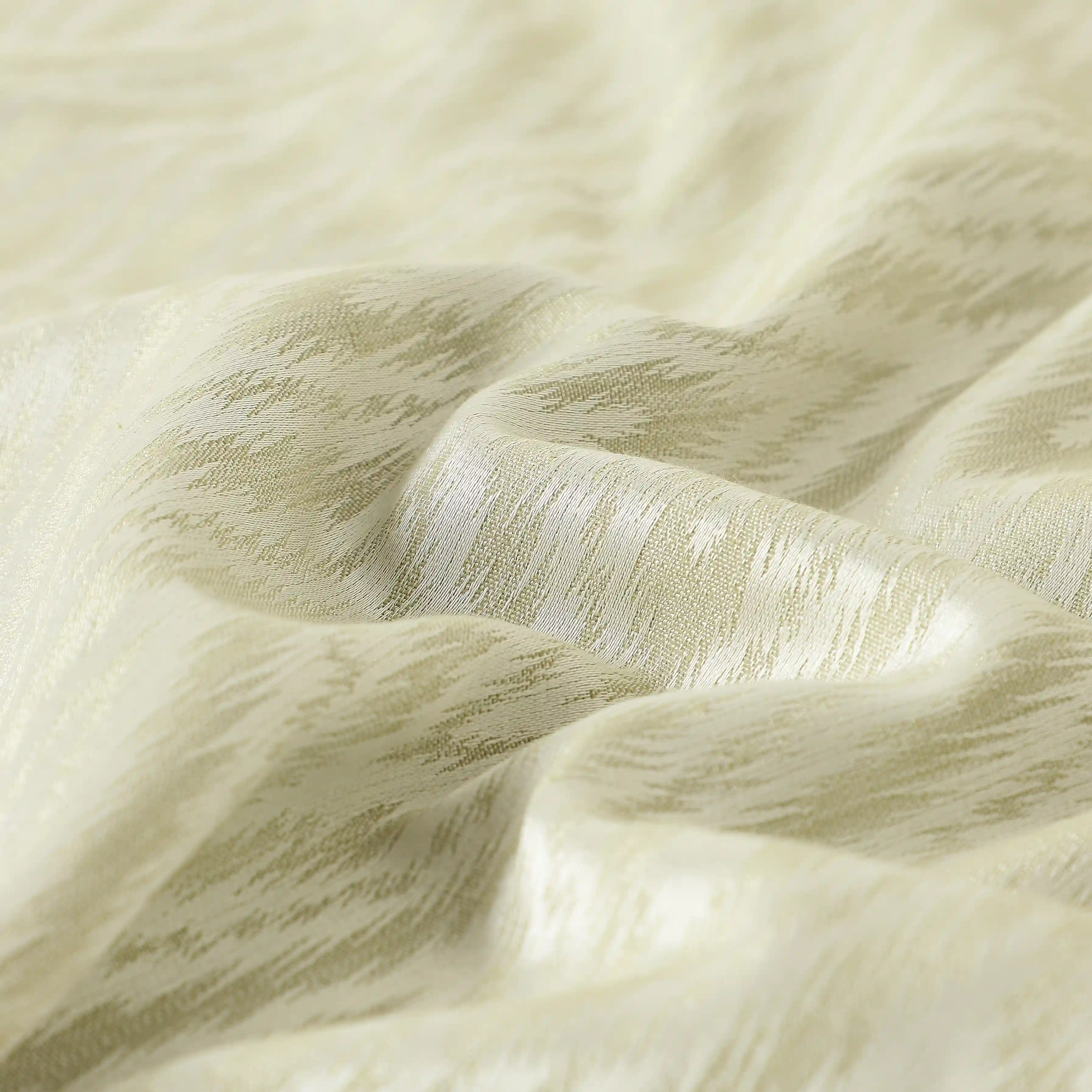 De Jacquard - Classic Set Of 2 Jacquard Readymade Curtains | Tidal Chevron - Image 7