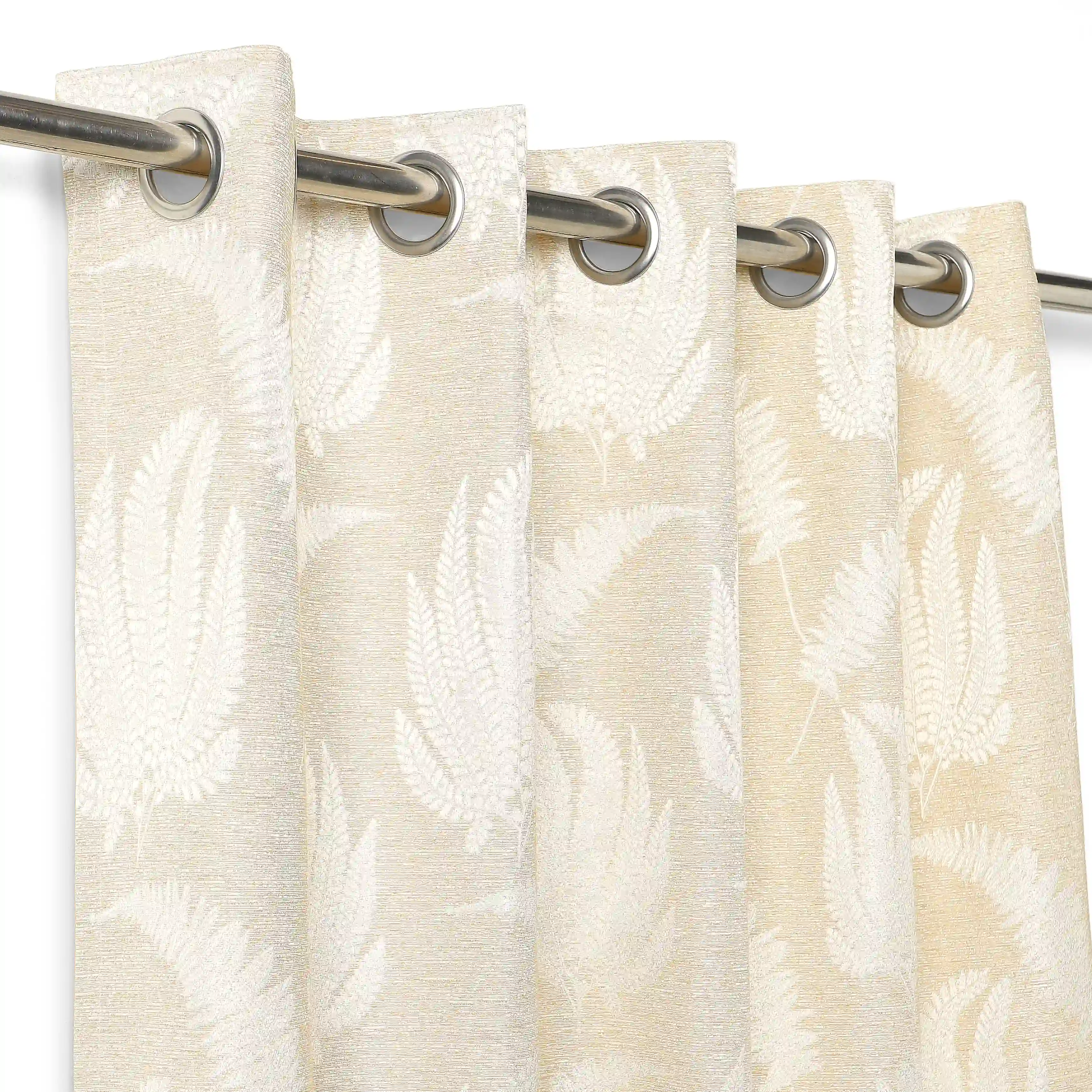 De Jacquard - Classic Set Of 2 Jacquard Readymade Curtains | Tropical Whisper - Image 10