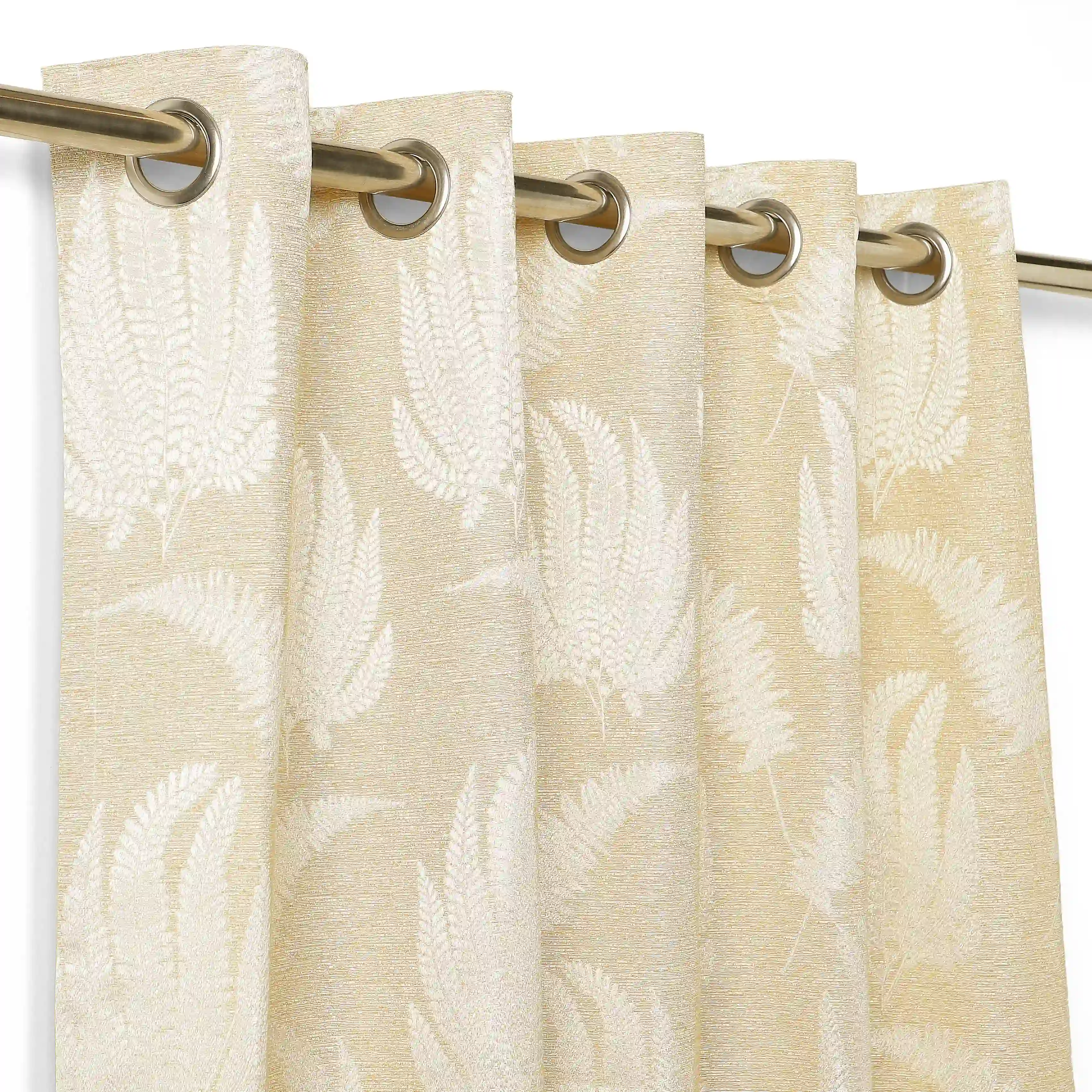 De Jacquard - Classic Set Of 2 Jacquard Readymade Curtains | Tropical Whisper - Image 18