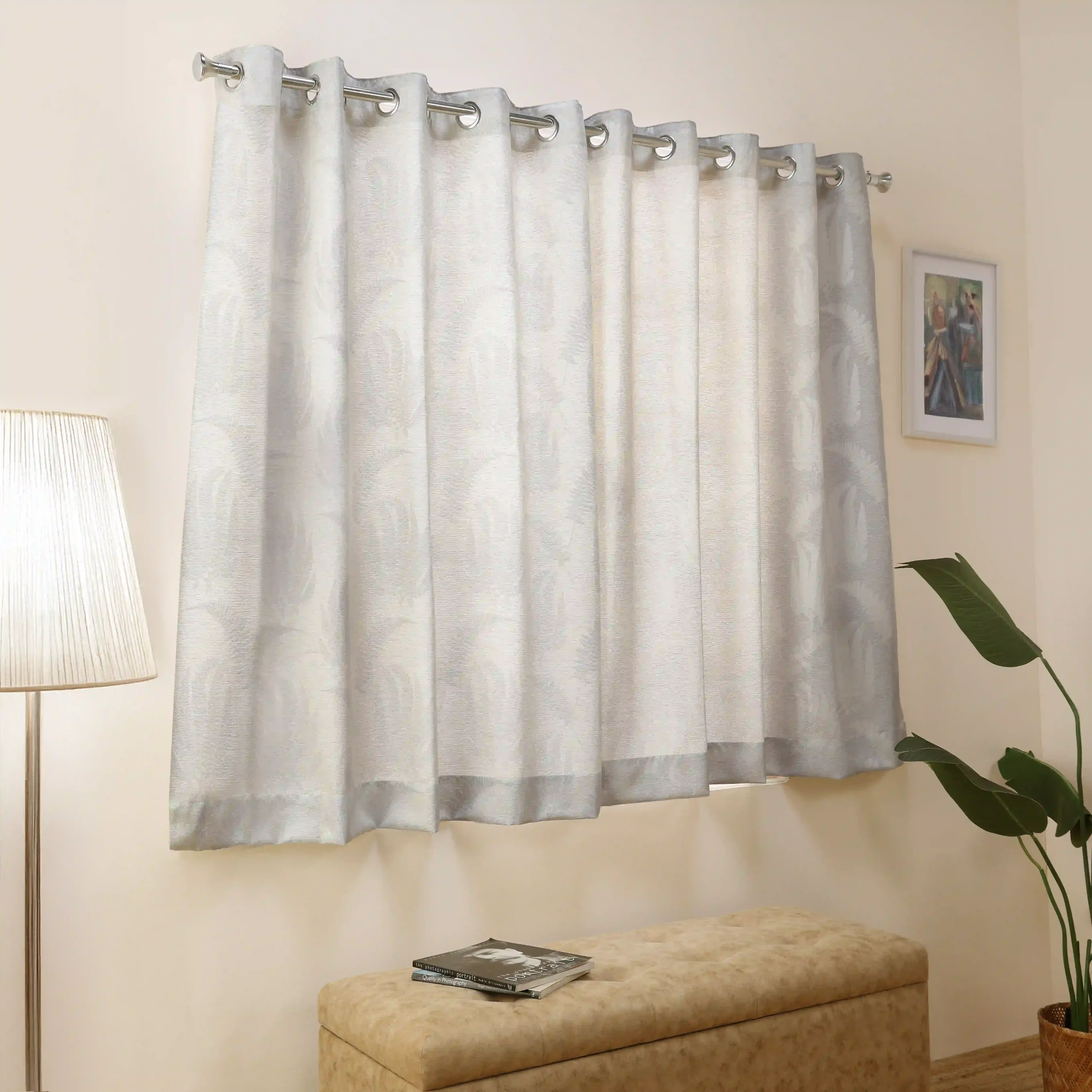 De Jacquard - Classic Set Of 2 Jacquard Readymade Curtains | Tropical Whisper - Image 21