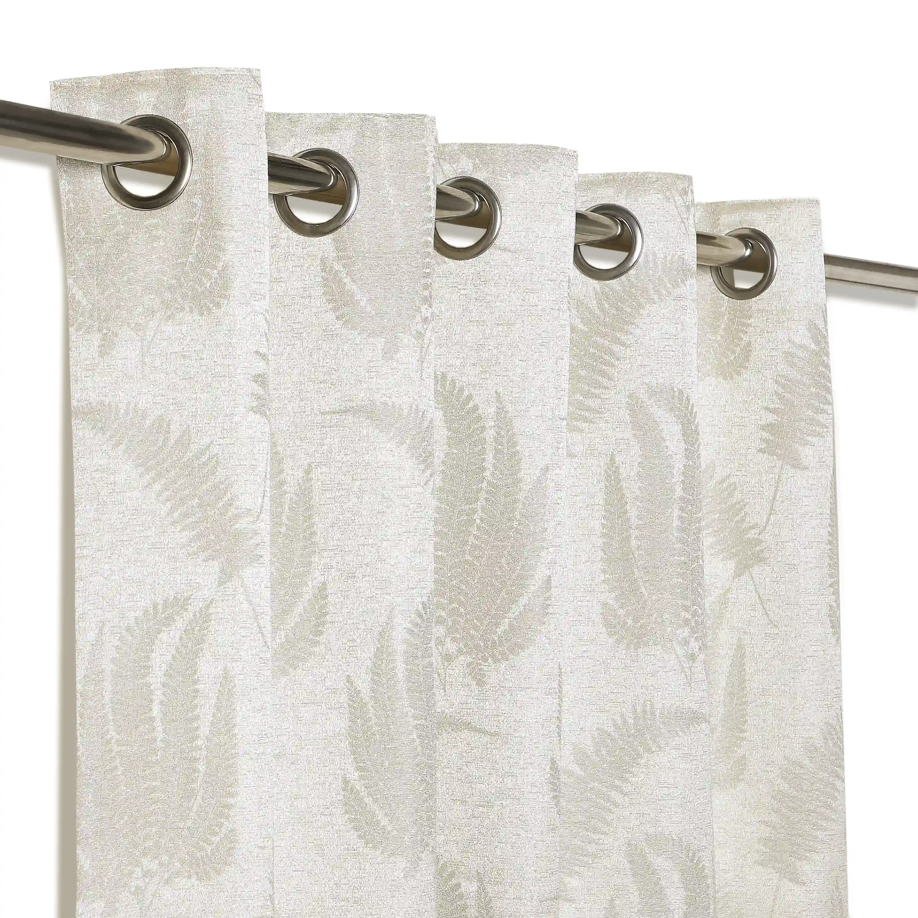 De Jacquard - Classic Set Of 2 Jacquard Readymade Curtains | Tropical Whisper - Image 22