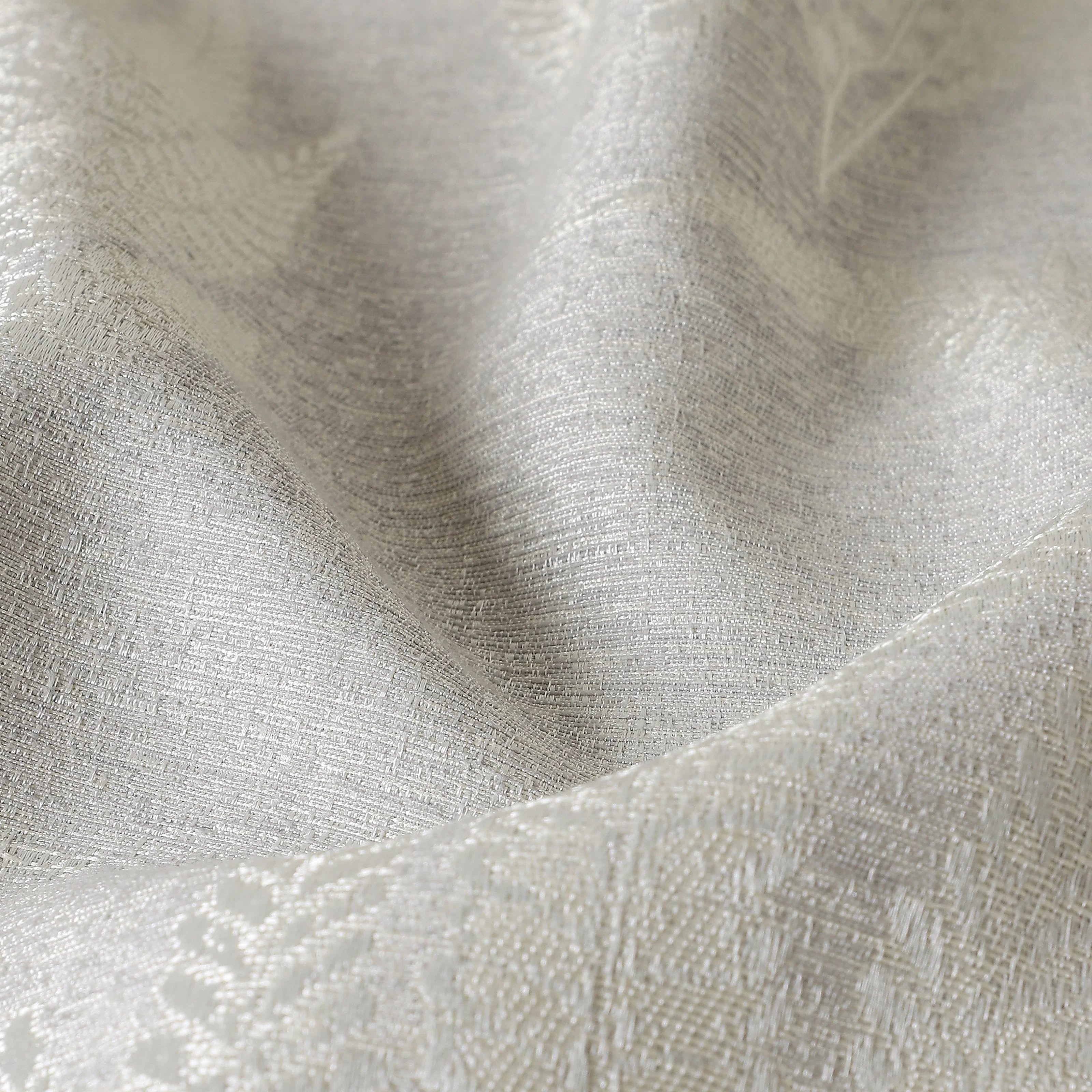 De Jacquard - Classic Set Of 2 Jacquard Readymade Curtains | Tropical Whisper - Image 4