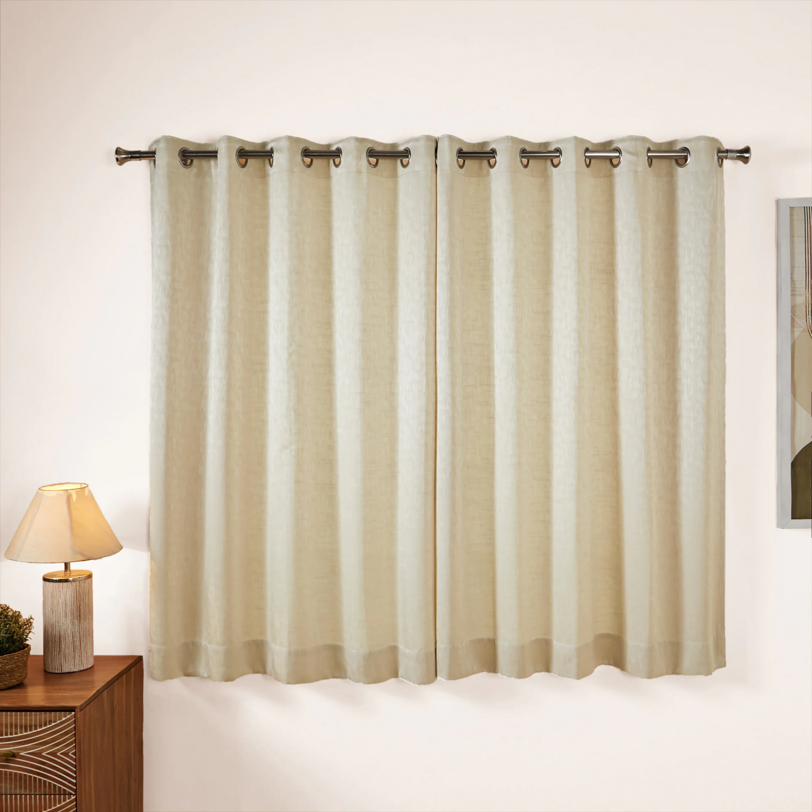 De Jacquard - Classic Set Of 2 Jacquard Readymade Curtains | Urban Melange - Image 13