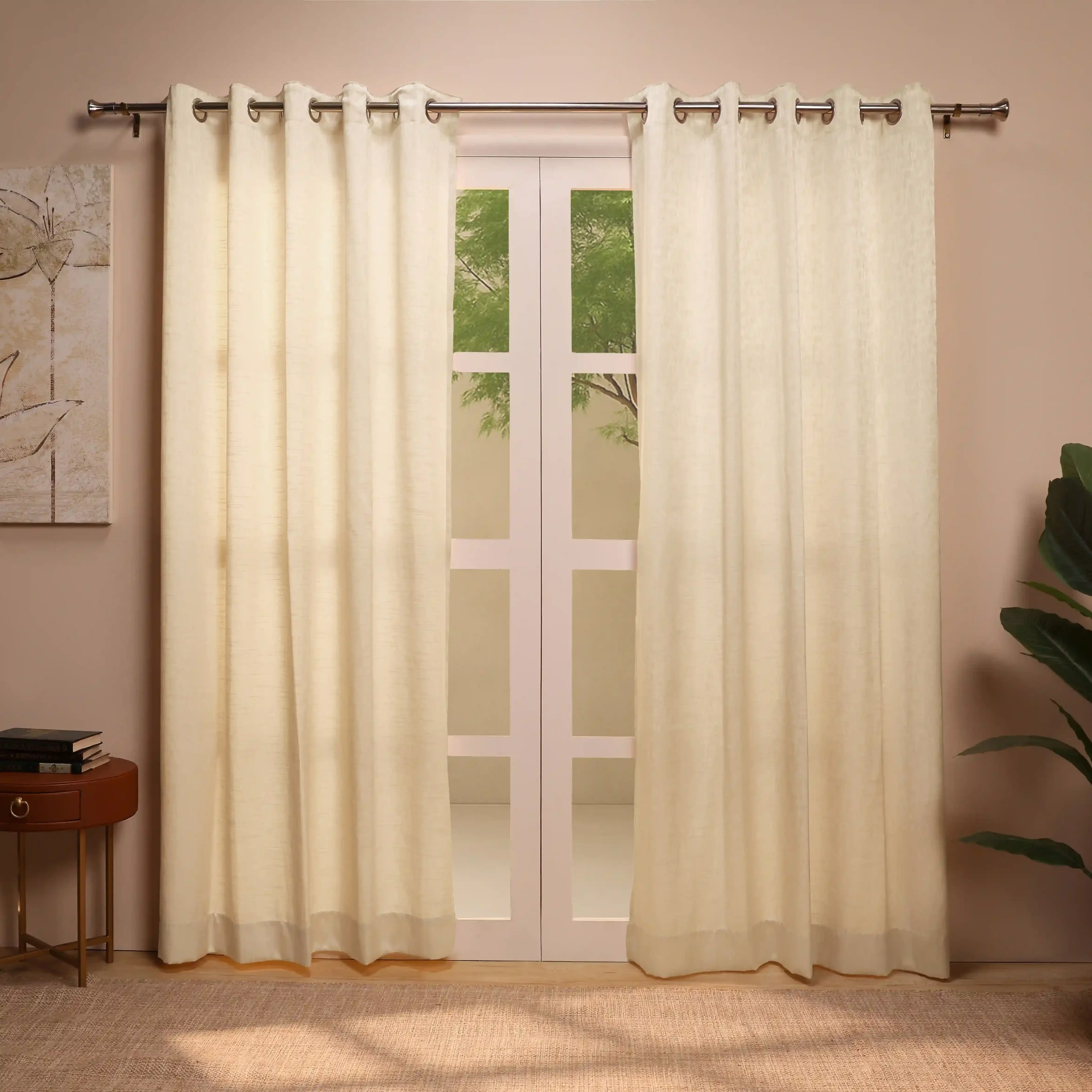 De Jacquard - Classic Set Of 2 Jacquard Readymade Curtains | Urban Melange - Image 21