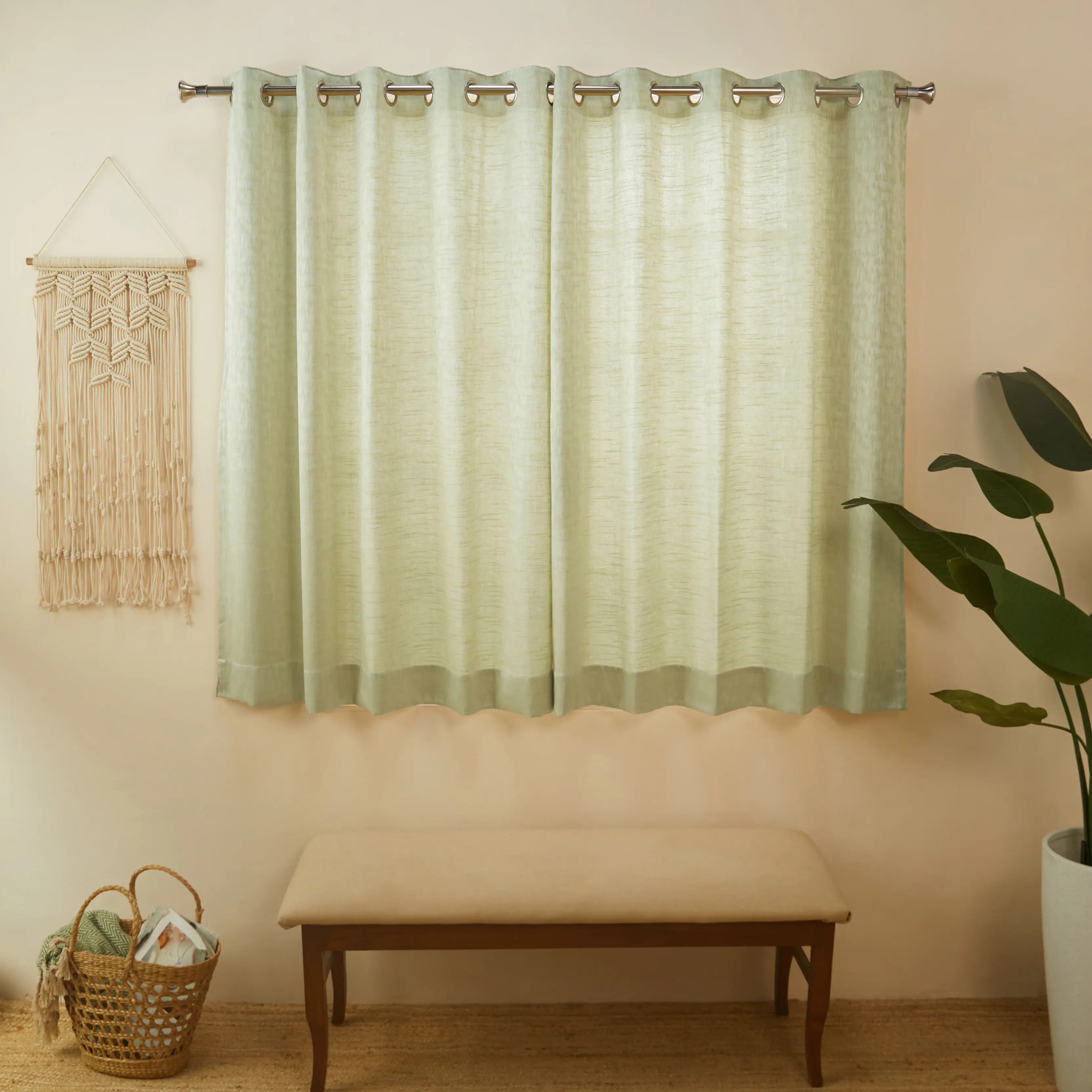 De Jacquard - Classic Set Of 2 Jacquard Readymade Curtains | Urban Melange - Image 25