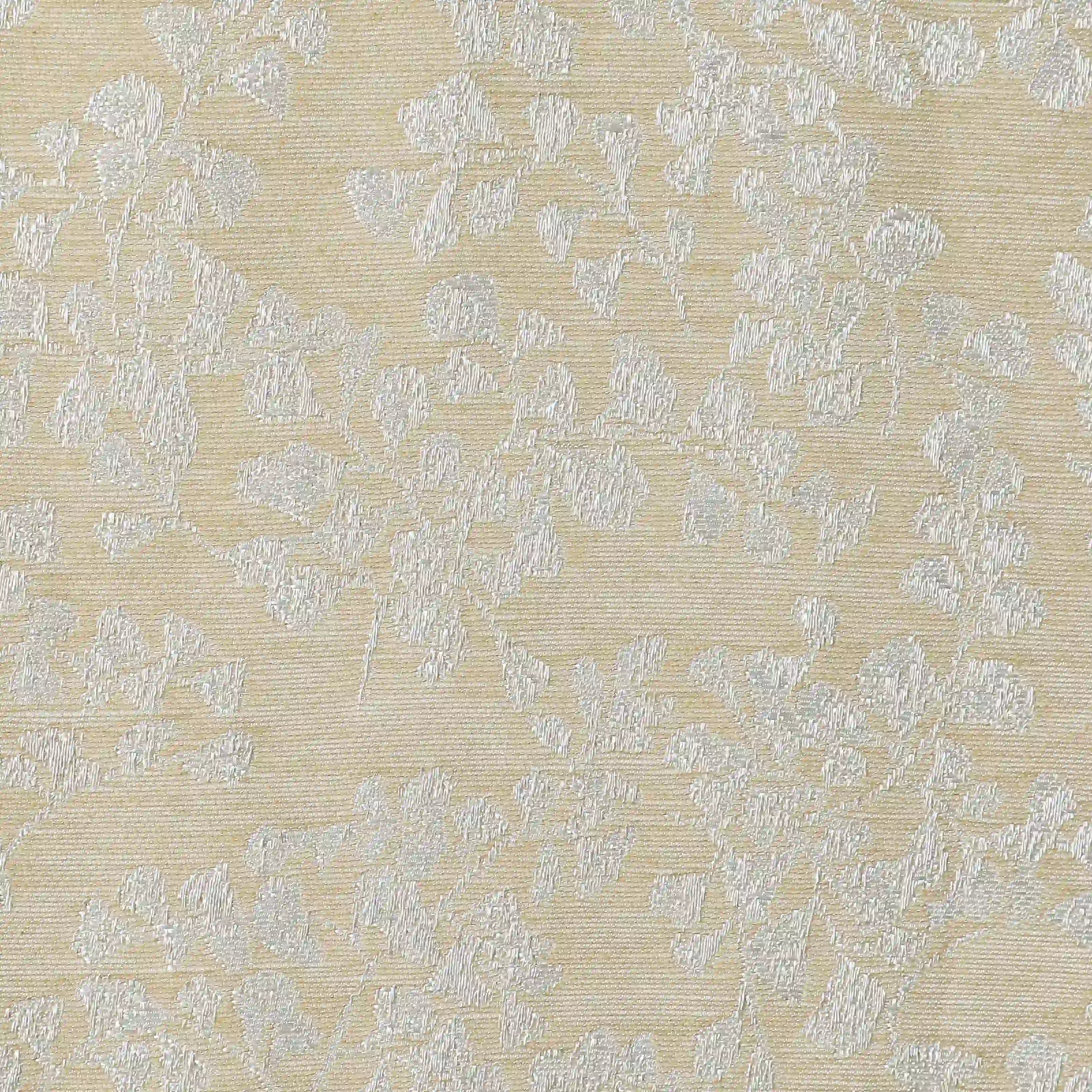 De Jacquard - Luxe Set Of 2 Jacquard Readymade Curtains | Monochrome Flora - Image 16