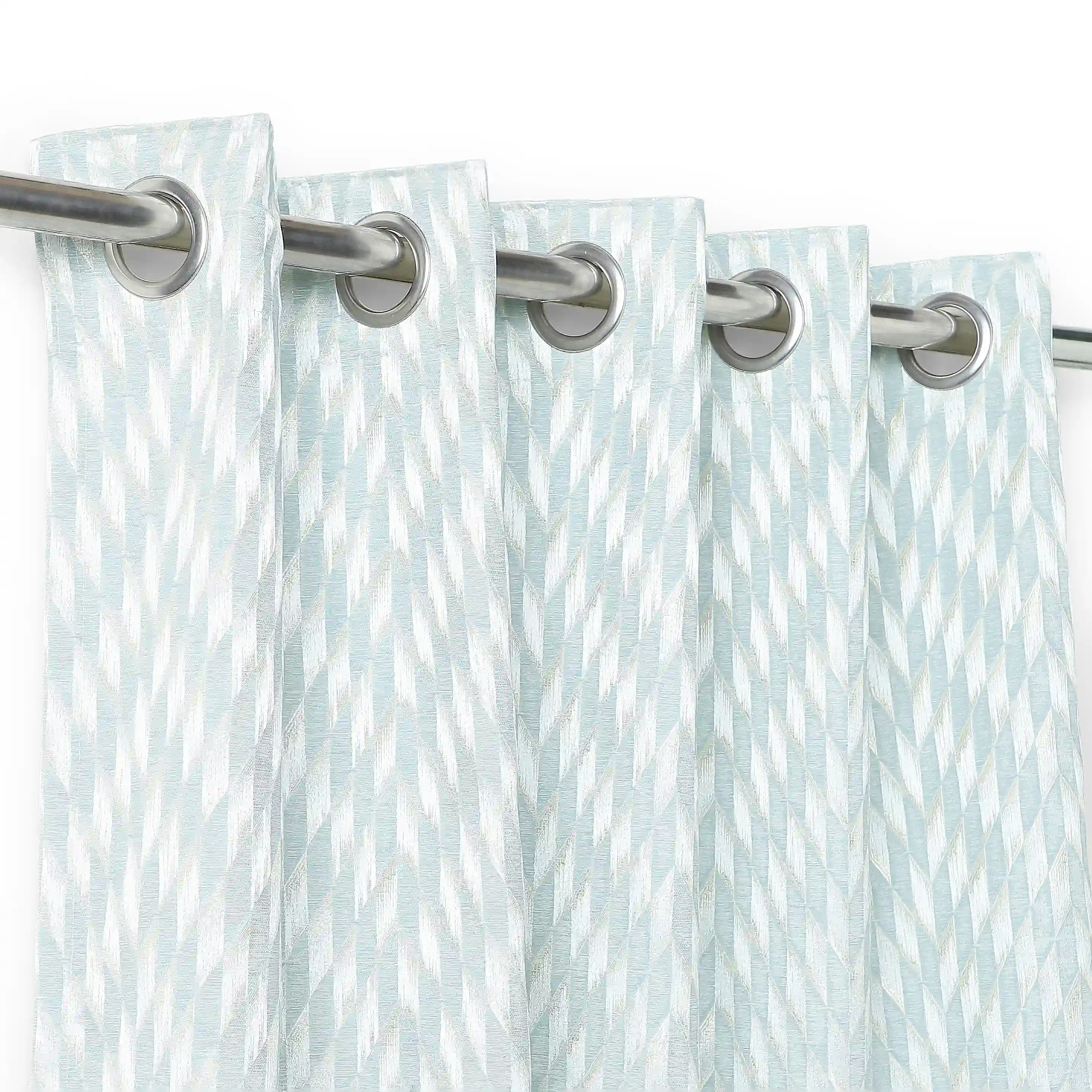 De Jacquard - Luxe Set Of 2 Jacquard Readymade Curtains | Prism Play - Image 10
