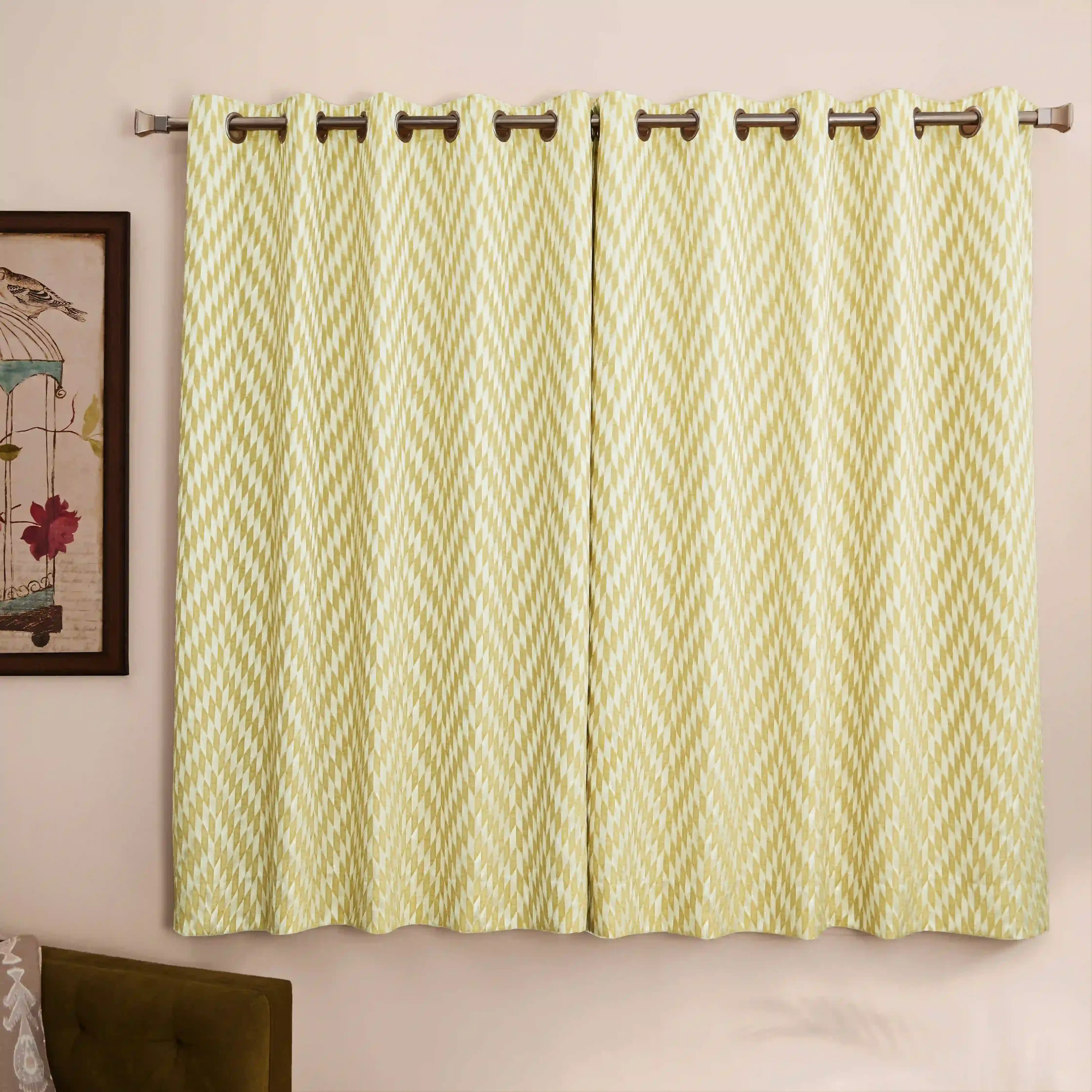 De Jacquard - Luxe Set Of 2 Jacquard Readymade Curtains | Prism Play - Image 5