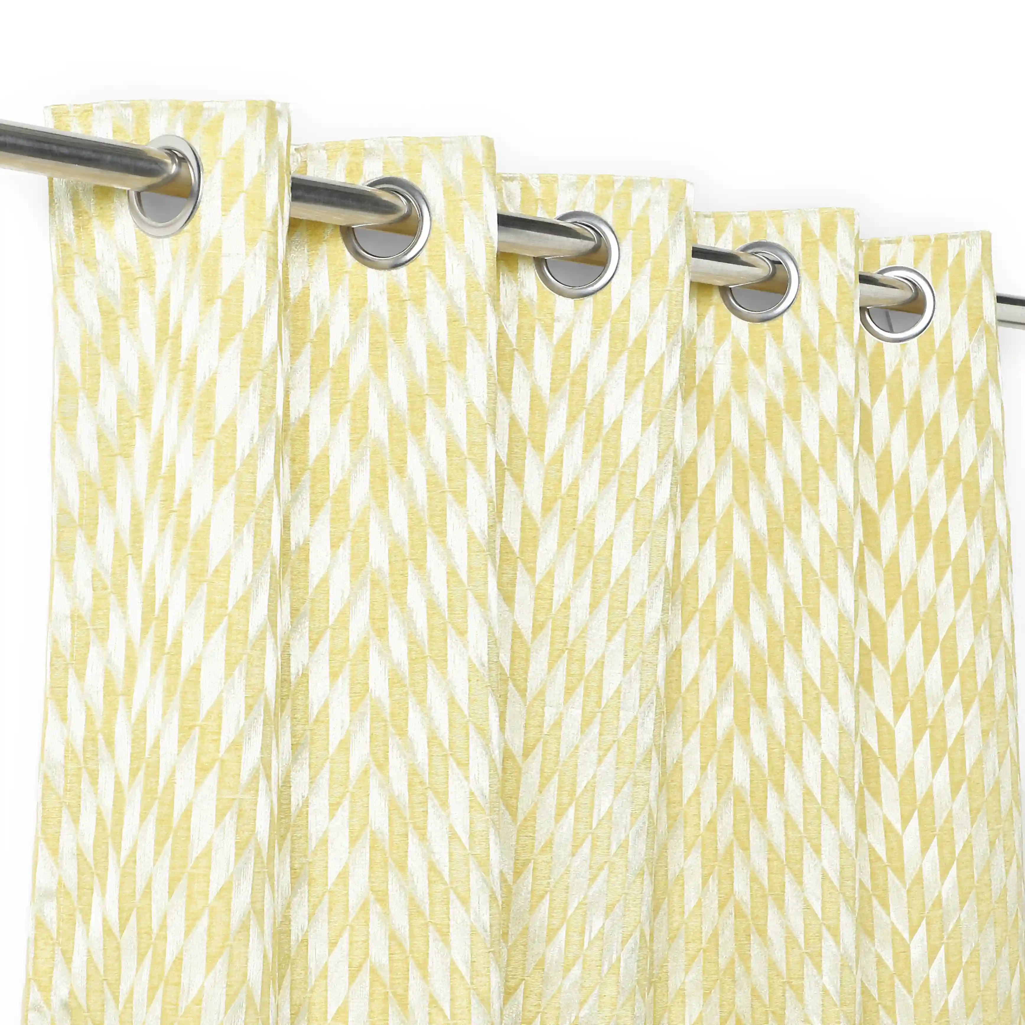 De Jacquard - Luxe Set Of 2 Jacquard Readymade Curtains | Prism Play - Image 6