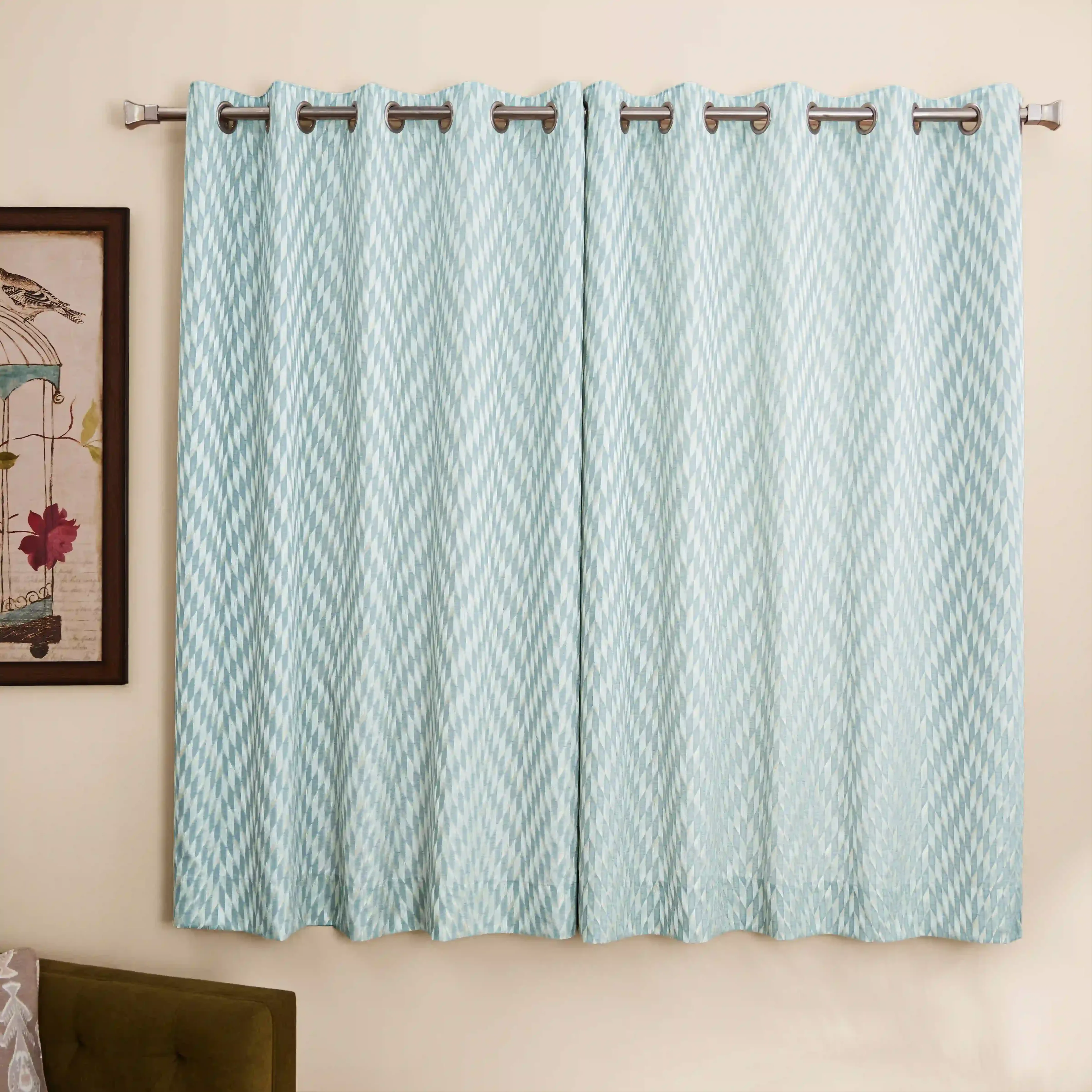 De Jacquard - Luxe Set Of 2 Jacquard Readymade Curtains | Prism Play - Image 9