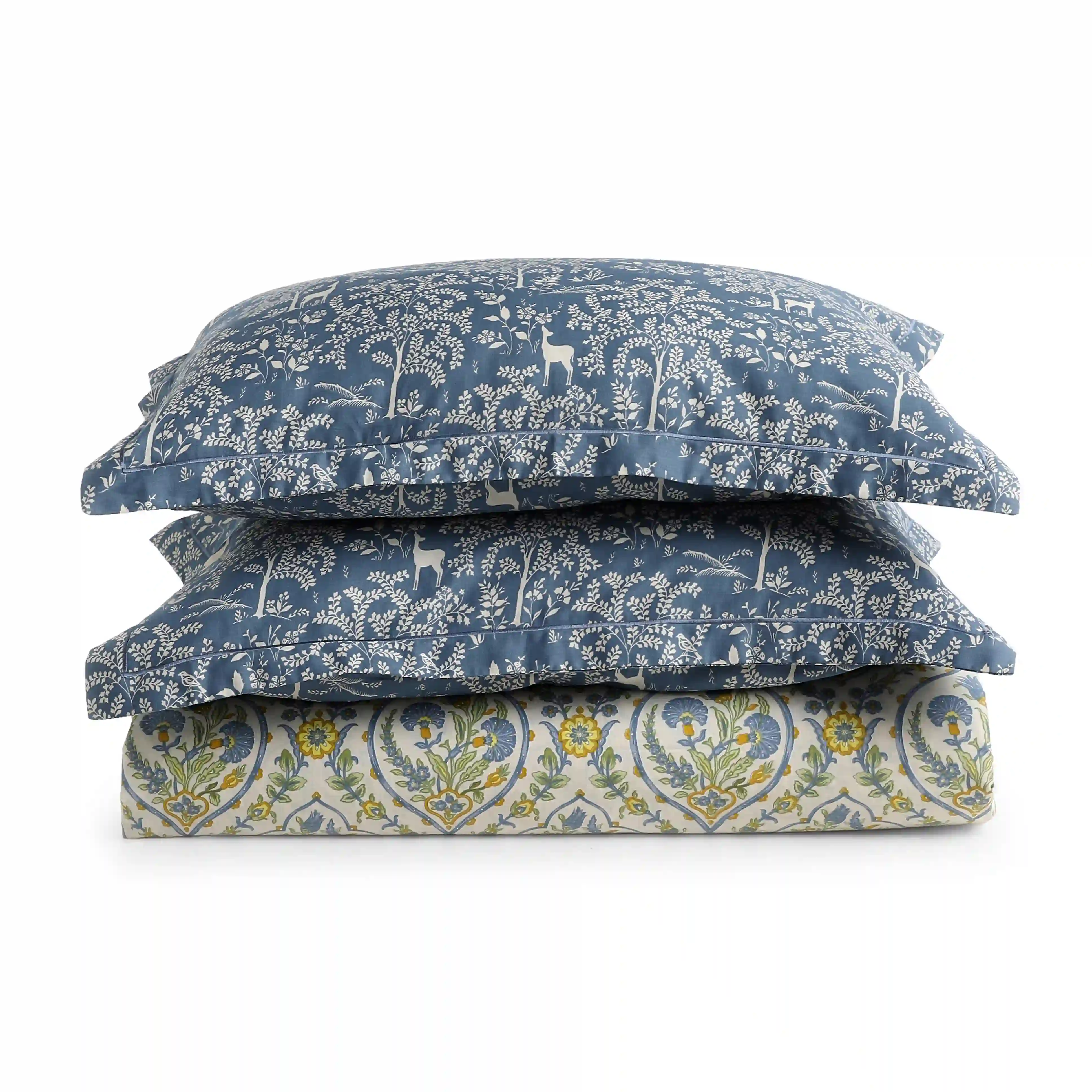 Fergana | 250TC Artistic Bohemian Printed Cotton Bedsheet Set  | Pillow Cover with Merrow Hem Treatment - Image 14