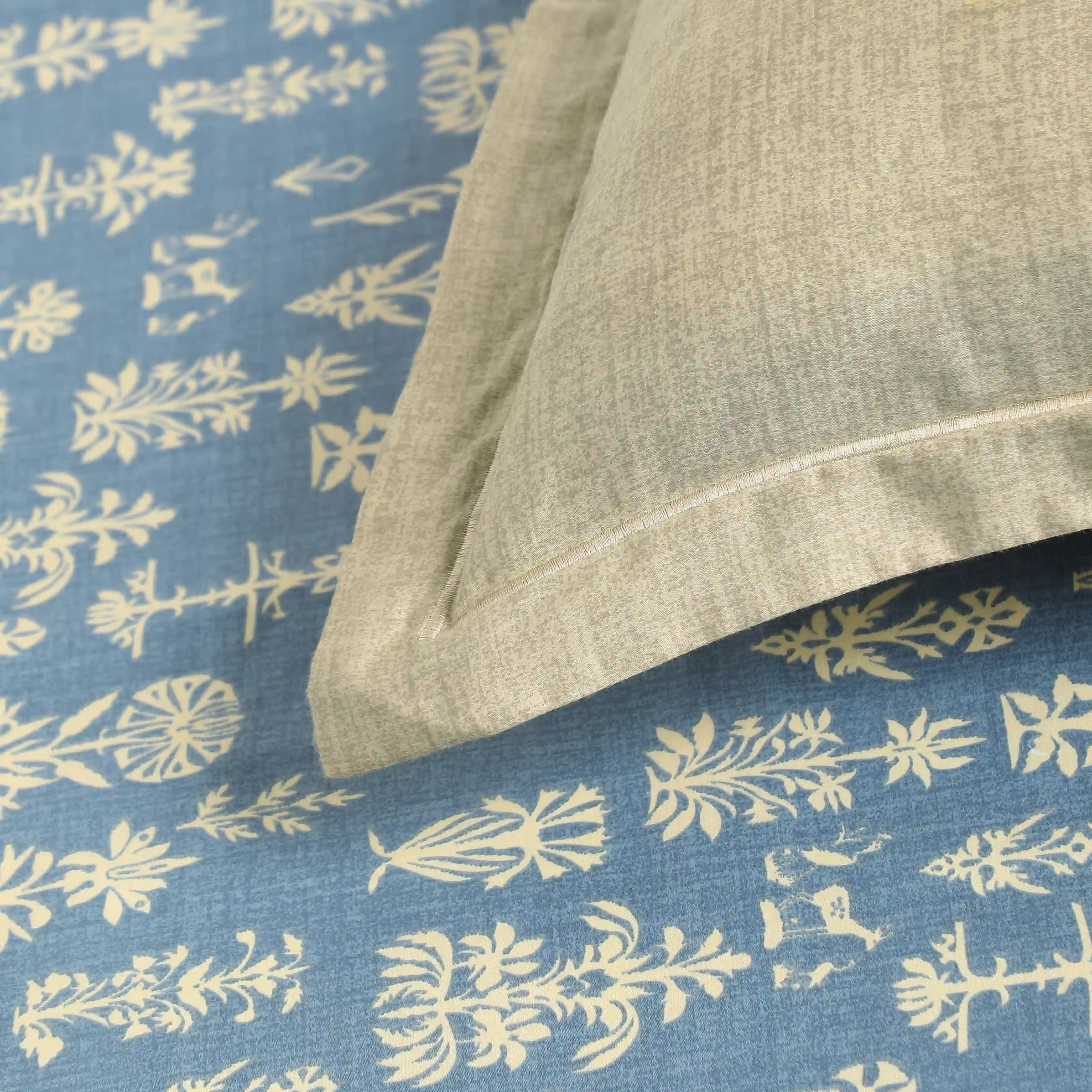 Fergana | 250TC Artistic Bohemian Printed Cotton Bedsheet Set  | Pillow Cover with Merrow Hem Treatment - Image 20