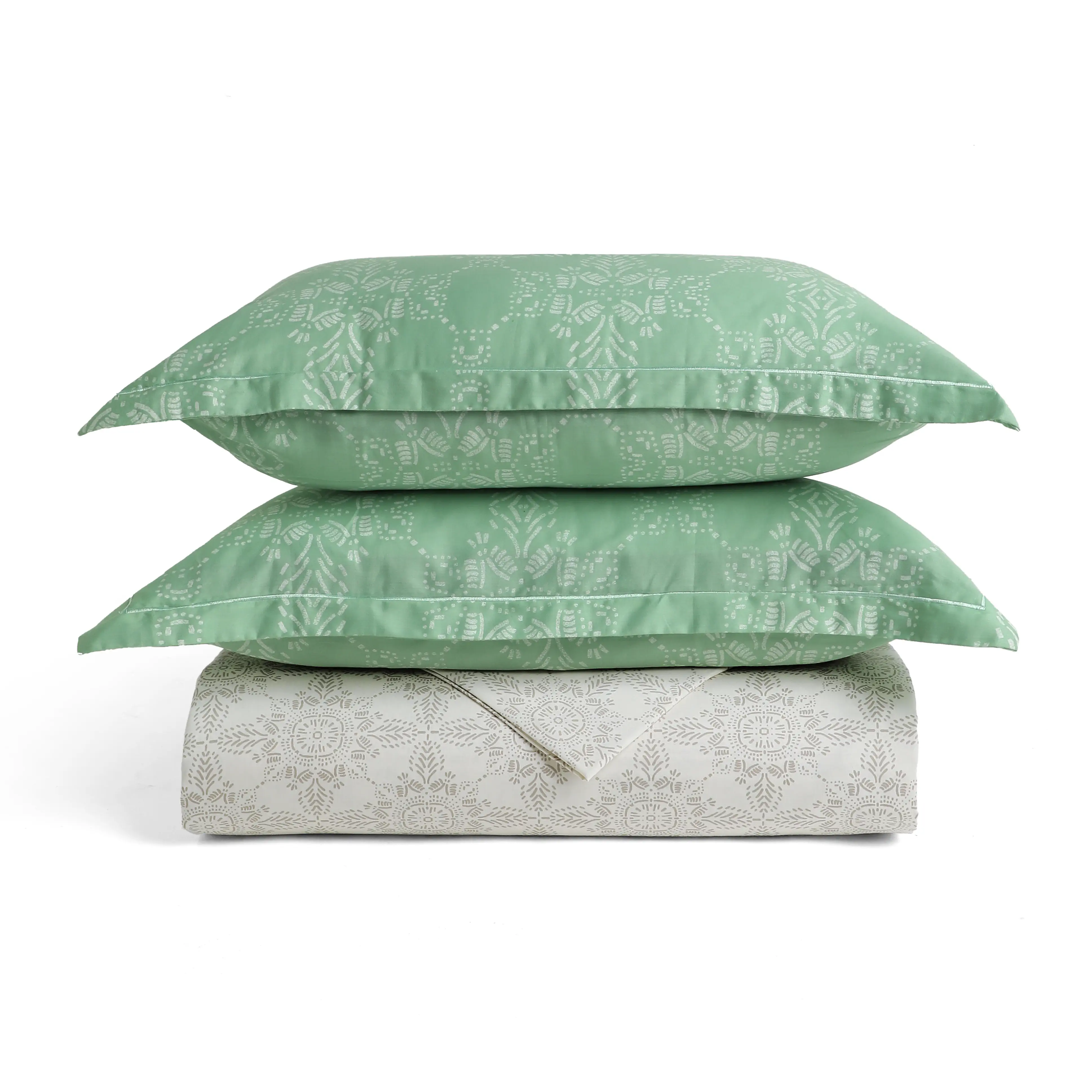 Fergana | 250TC Artistic Bohemian Printed Cotton Bedsheet Set  | Pillow Cover with Merrow Hem Treatment - Image 24