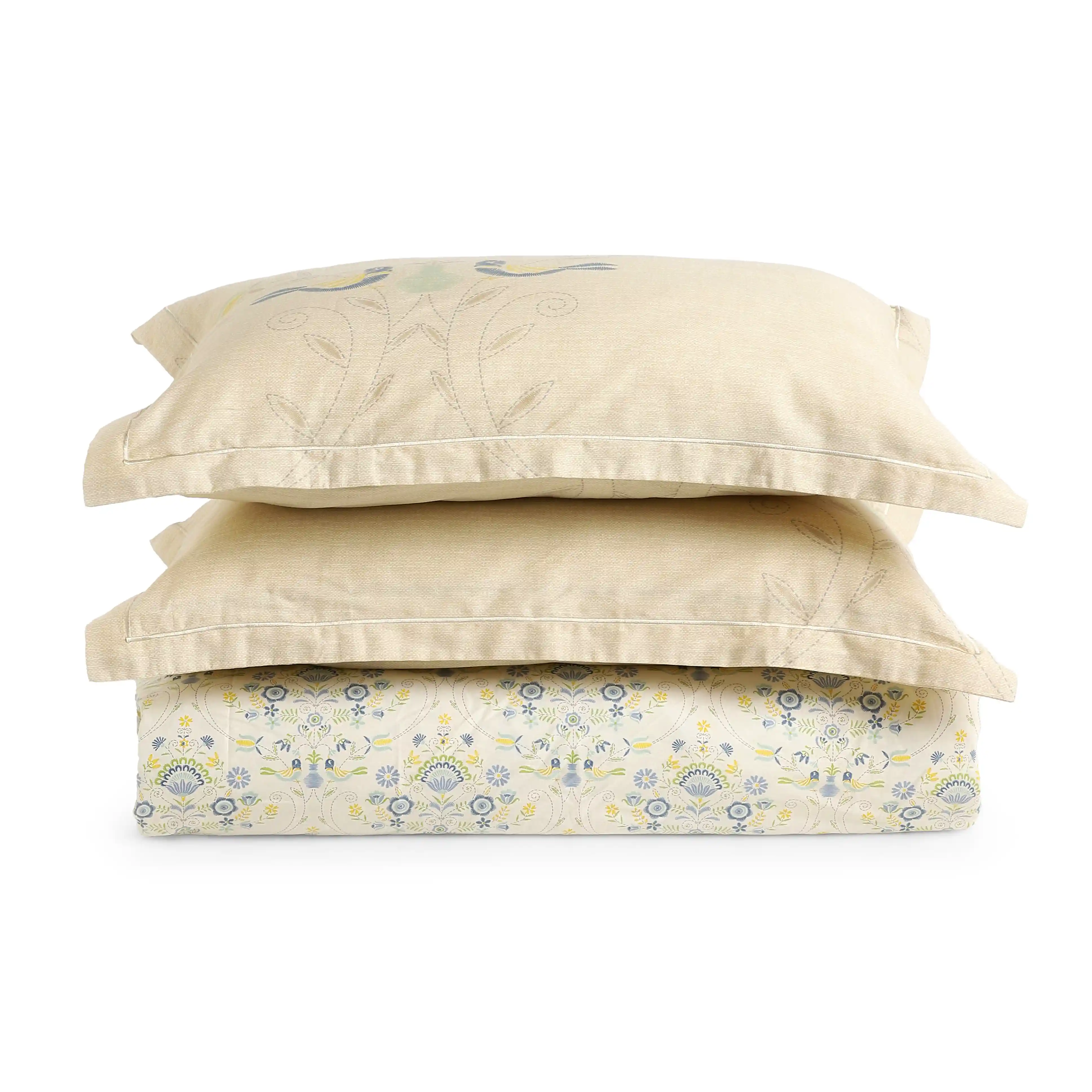 Fergana | 250TC Artistic Bohemian Printed Cotton Bedsheet Set  | Pillow Cover with Merrow Hem Treatment - Image 4