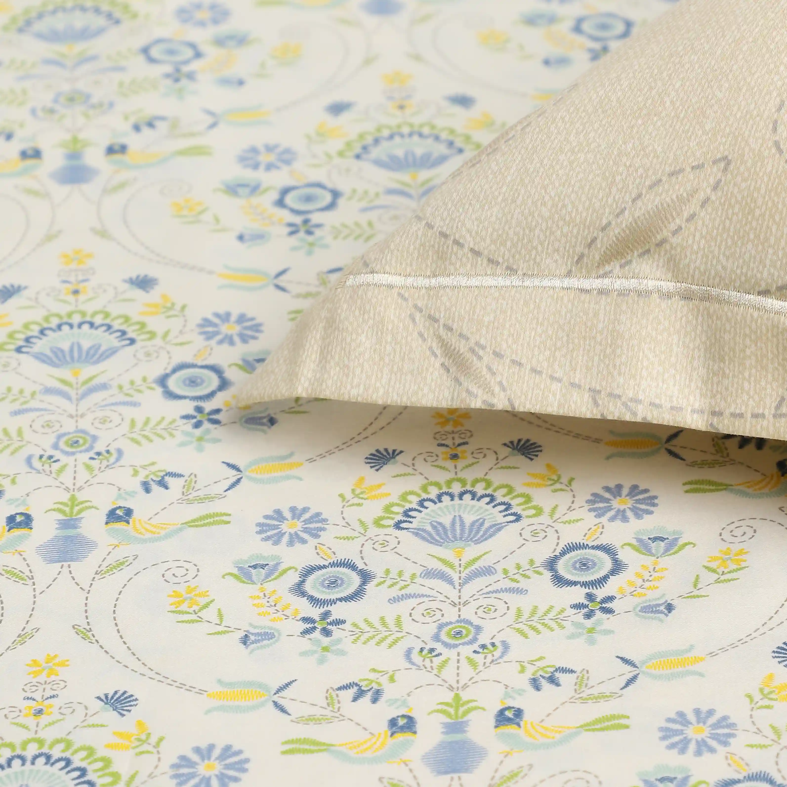 Fergana | 250TC Artistic Bohemian Printed Cotton Bedsheet Set  | Pillow Cover with Merrow Hem Treatment - Image 5