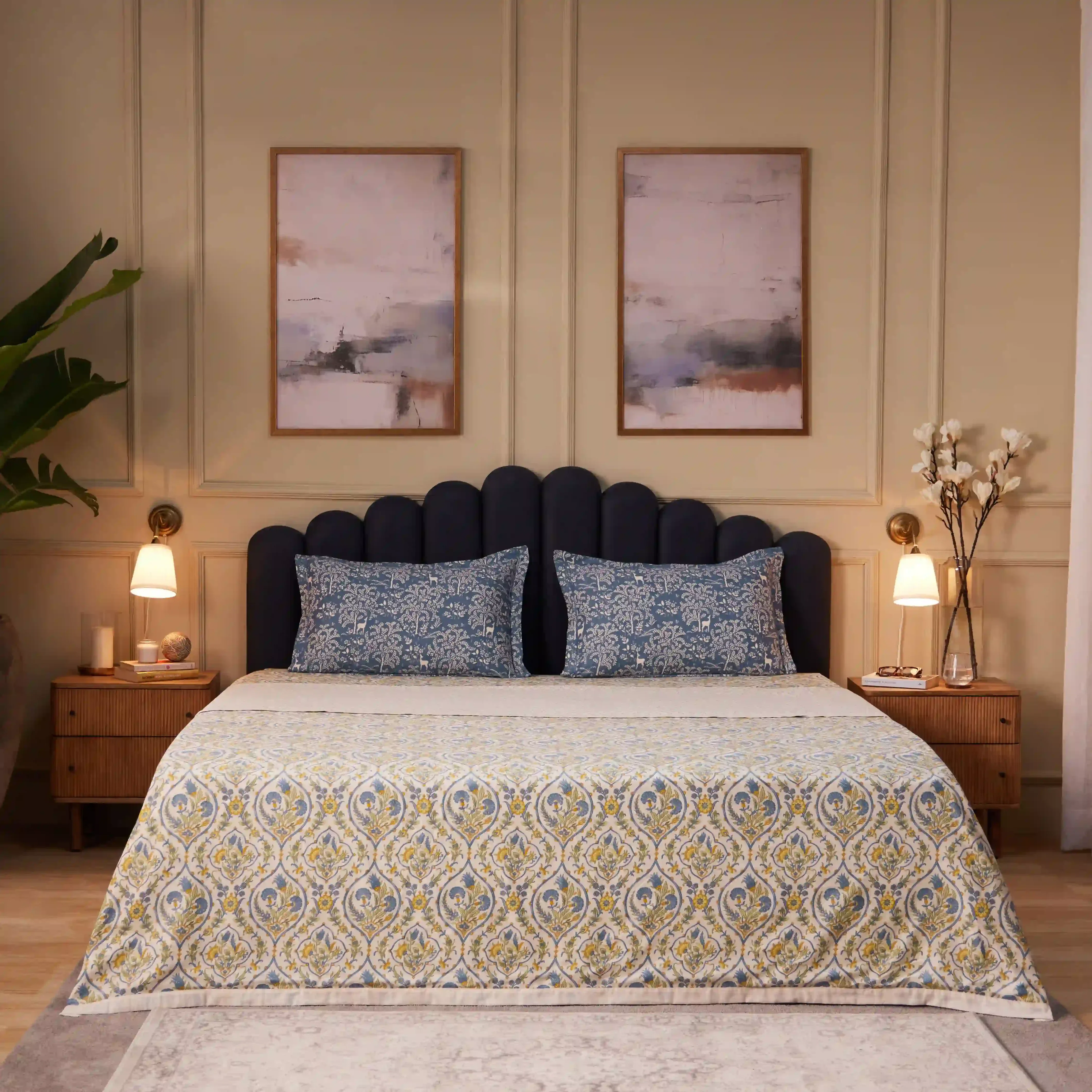 Fergana | 250TC Artistic Bohemian Printed Reversible Dohar with Super Soft Flannel Layering - Image 37