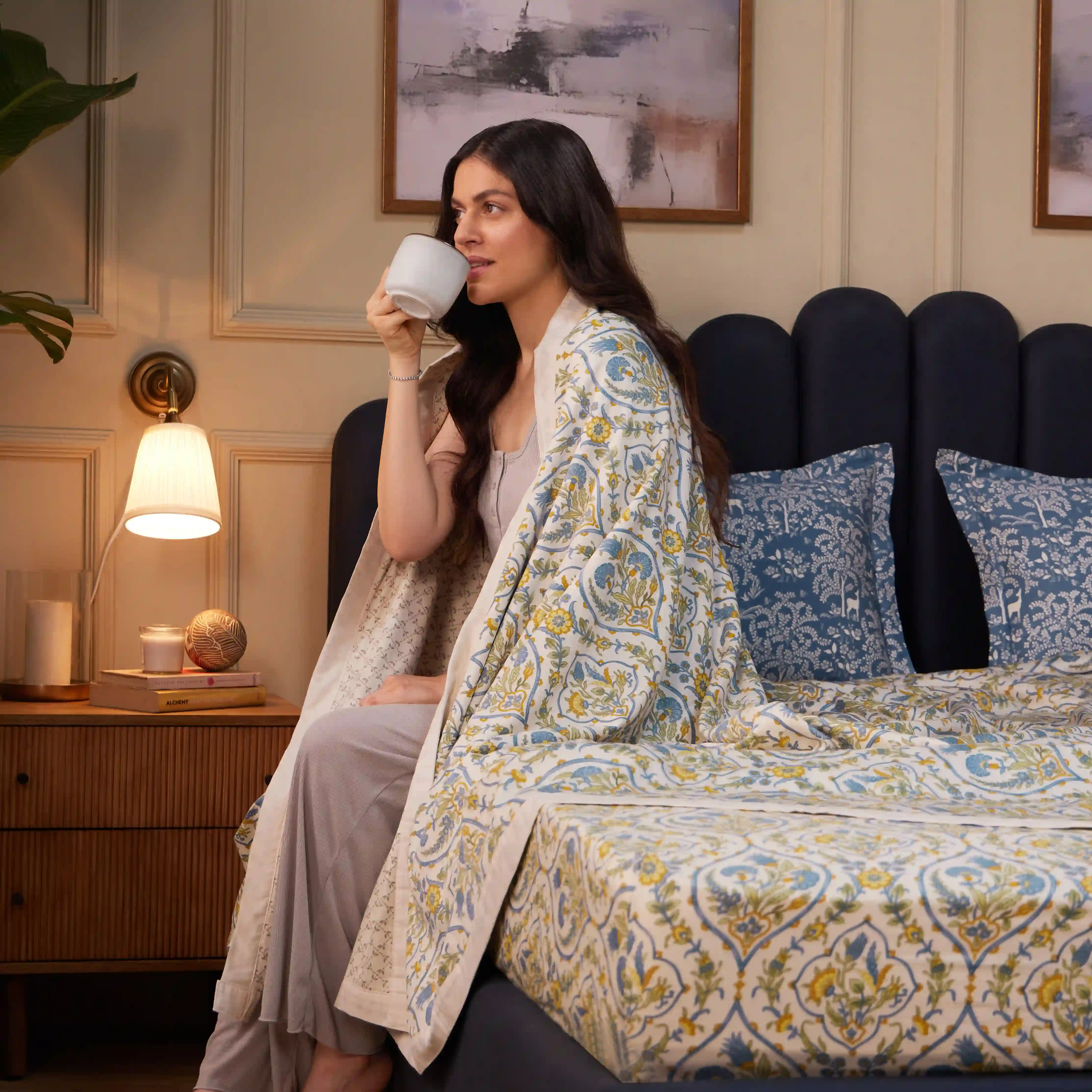 Fergana | 250TC Artistic Bohemian Printed Reversible Dohar with Super Soft Flannel Layering - Image 38
