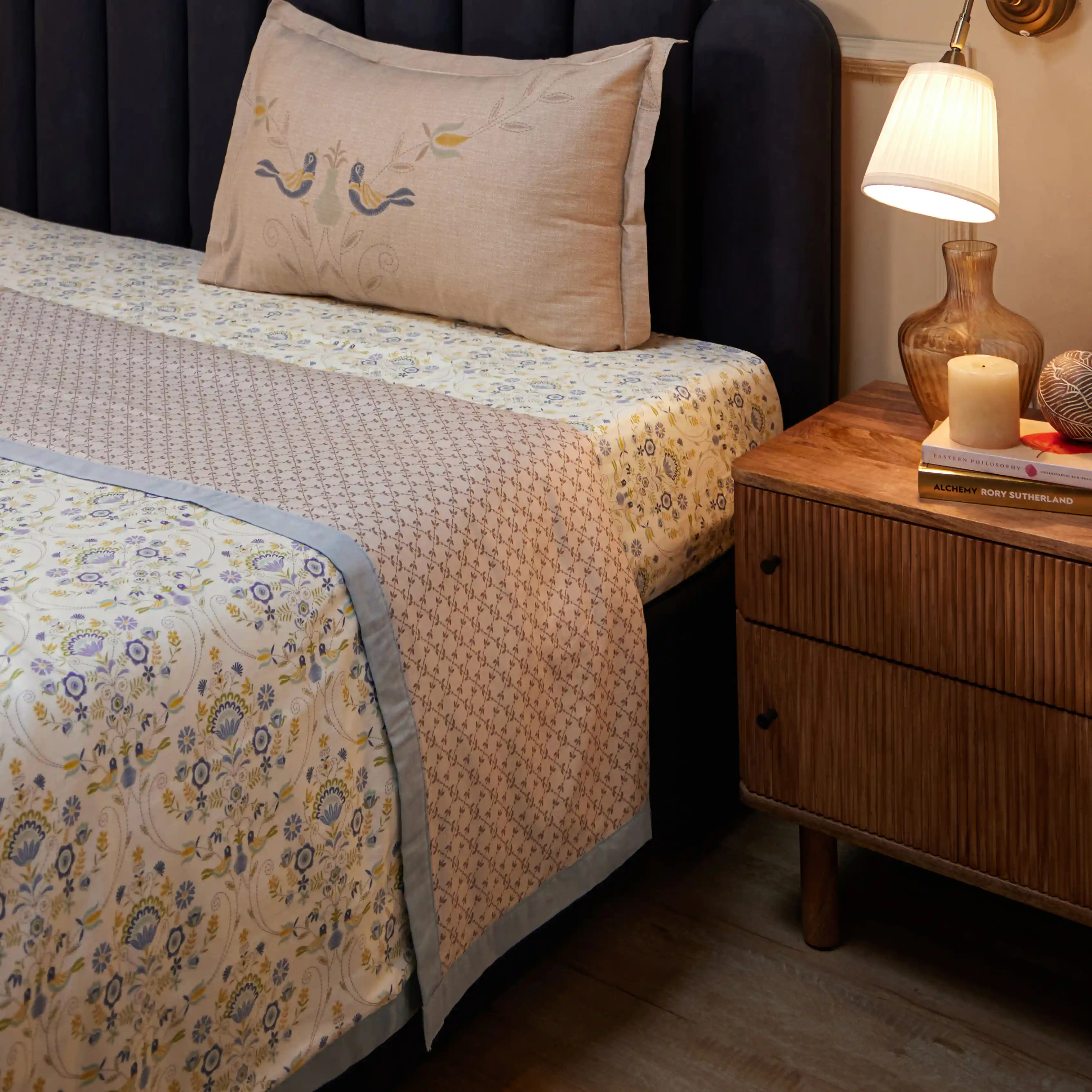 Fergana | 250TC Artistic Bohemian Printed Reversible Dohar with Super Soft Flannel Layering - Image 6