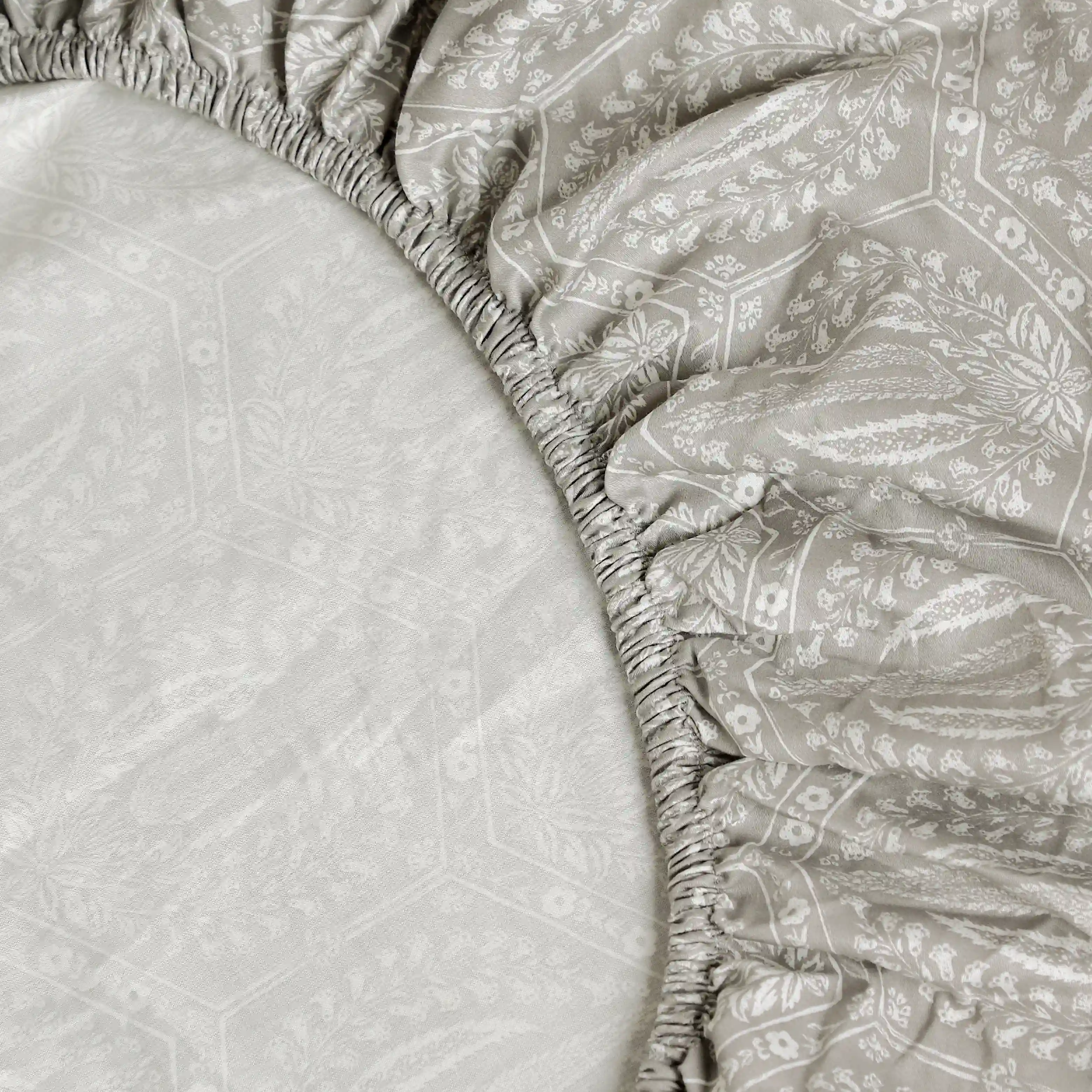 Fergana | 250TC Artistic Bohemian Printed Cotton Fitted Sheet Set  | Pillow Cover with Merrow Hem Treatment - Image 14