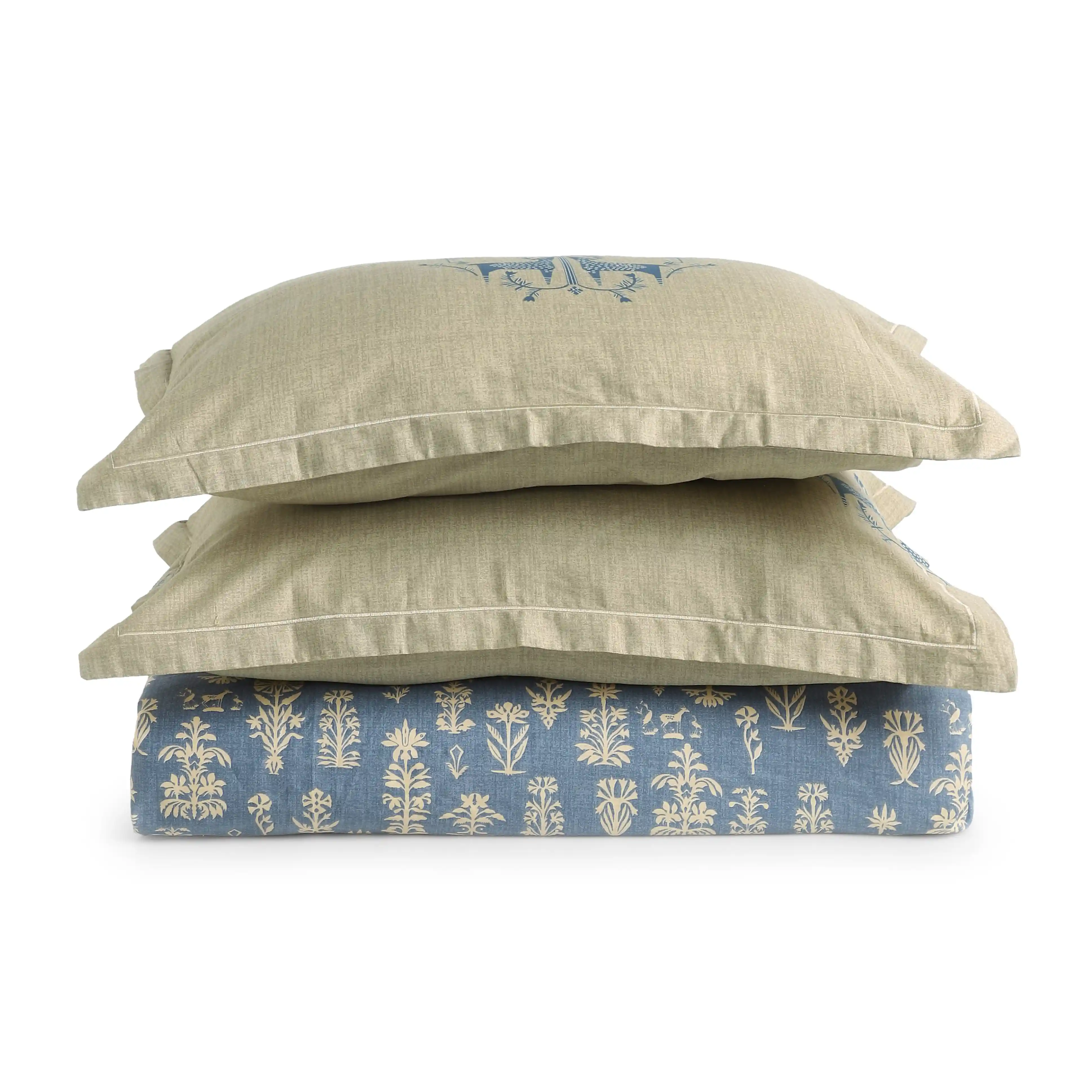 Fergana | 250TC Artistic Bohemian Printed Cotton Fitted Sheet Set  | Pillow Cover with Merrow Hem Treatment - Image 26