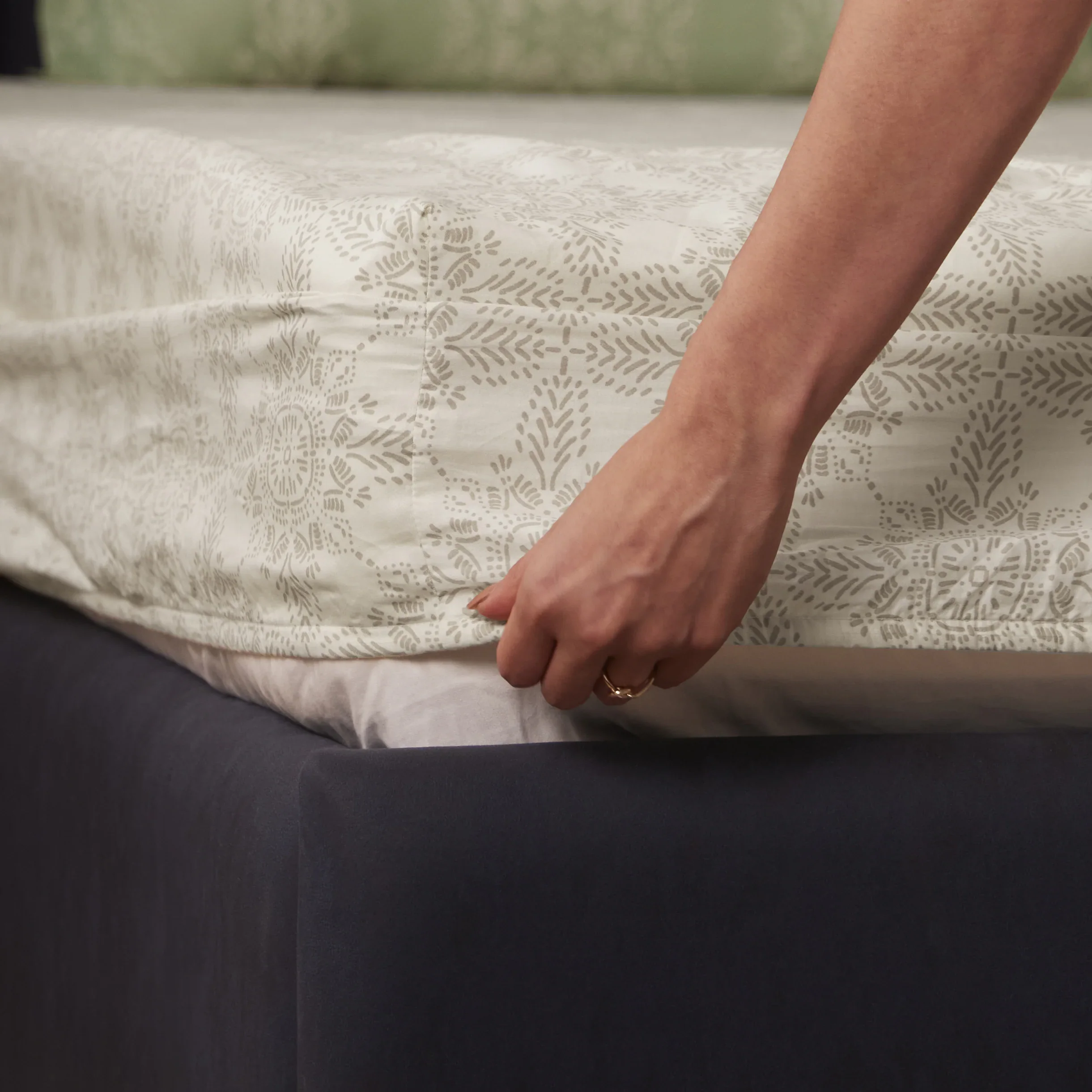 Fergana | 250TC Artistic Bohemian Printed Cotton Fitted Sheet Set  | Pillow Cover with Merrow Hem Treatment - Image 32