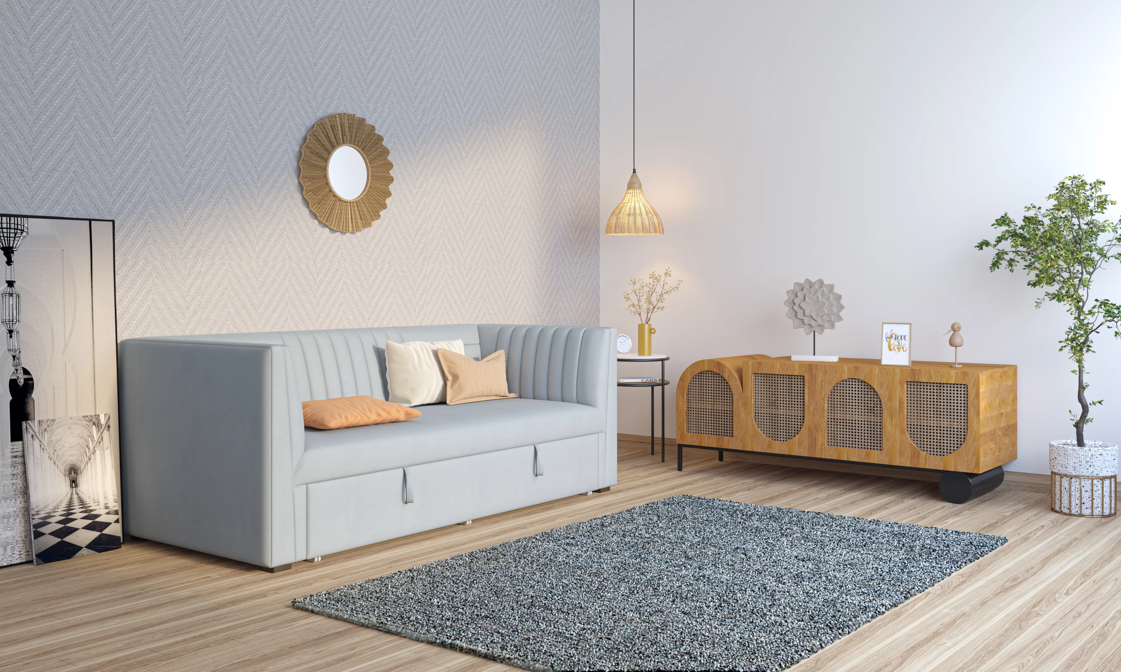 Hayden Home Premium Grove Gather Sofa cum Bed