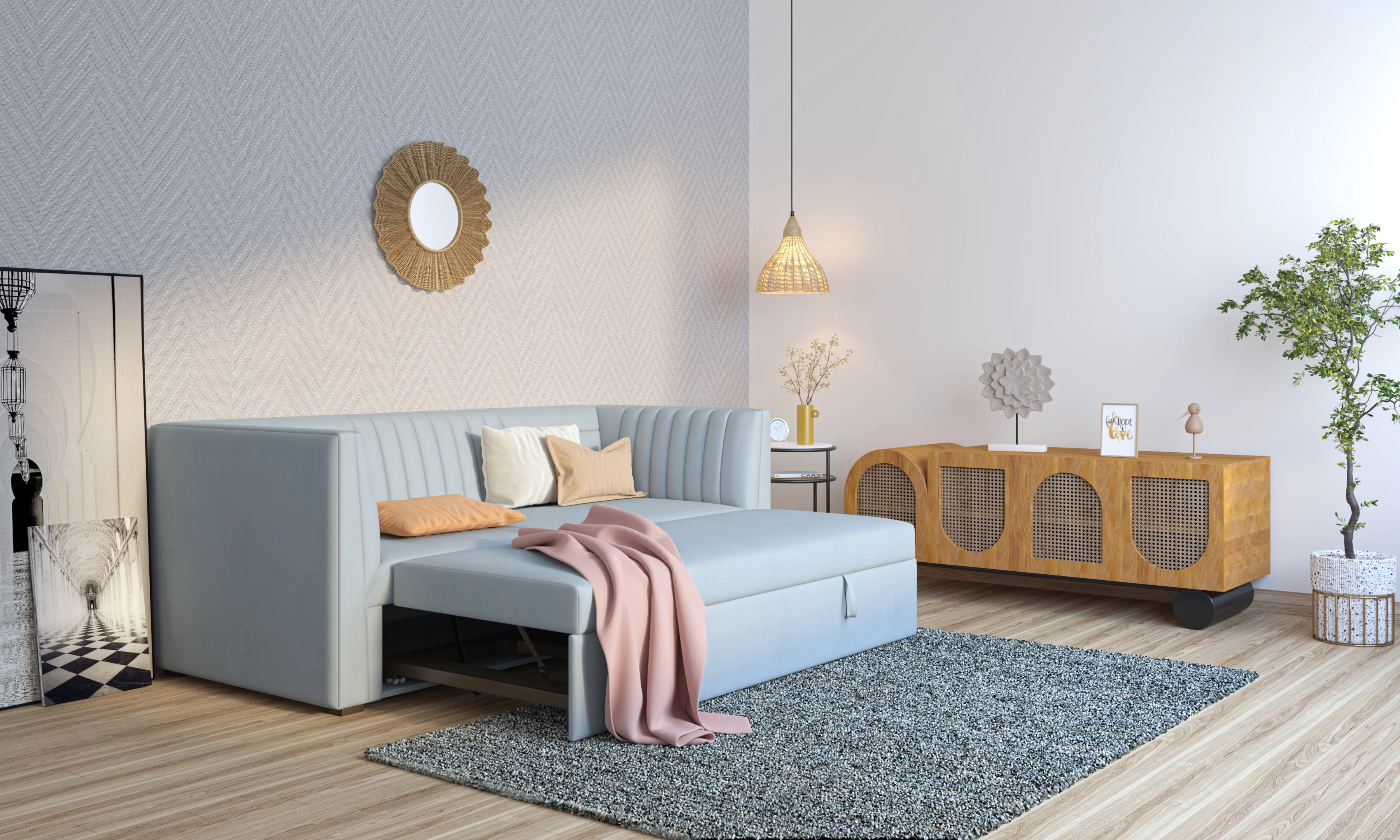 Hayden Home Premium Grove Gather Sofa cum Bed - Image 2