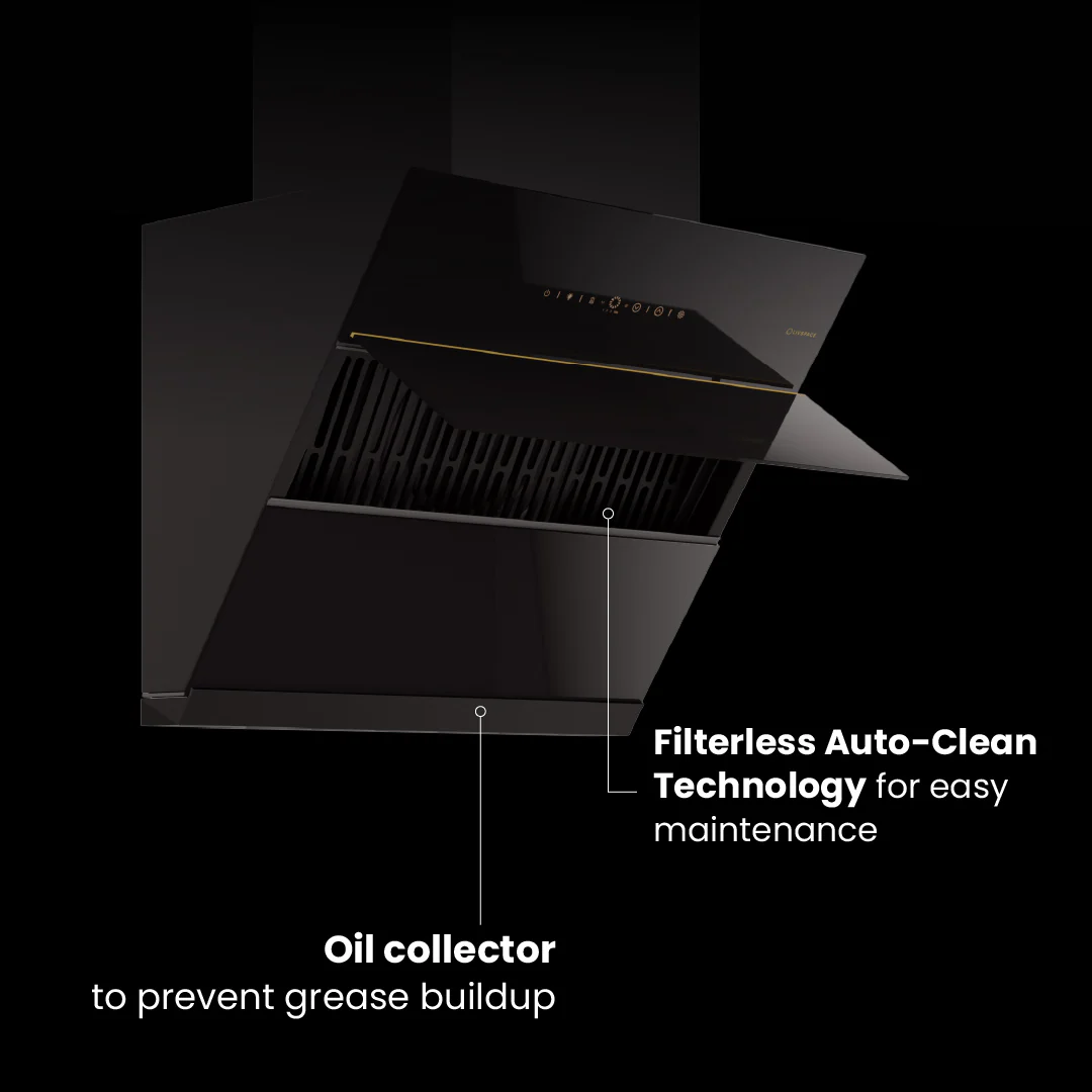 Intellia by Livspace AutoClean Inclined Shape BLDC chimney 600mm size 1600m3/h suction power (Ducted) | Intellia CH I 60 - Image 3