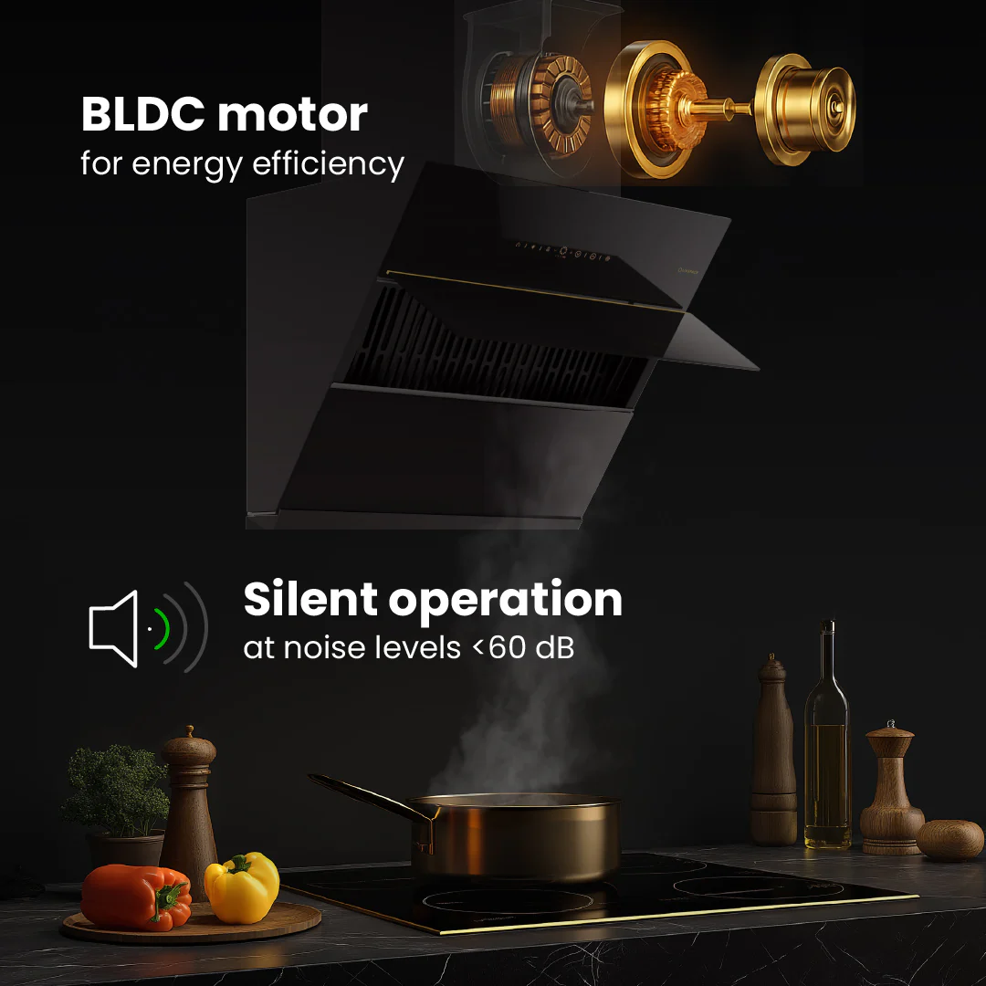 Intellia by Livspace AutoClean Inclined Shape BLDC chimney 600mm size 1600m3/h suction power (Ducted) | Intellia CH I 60 - Image 5